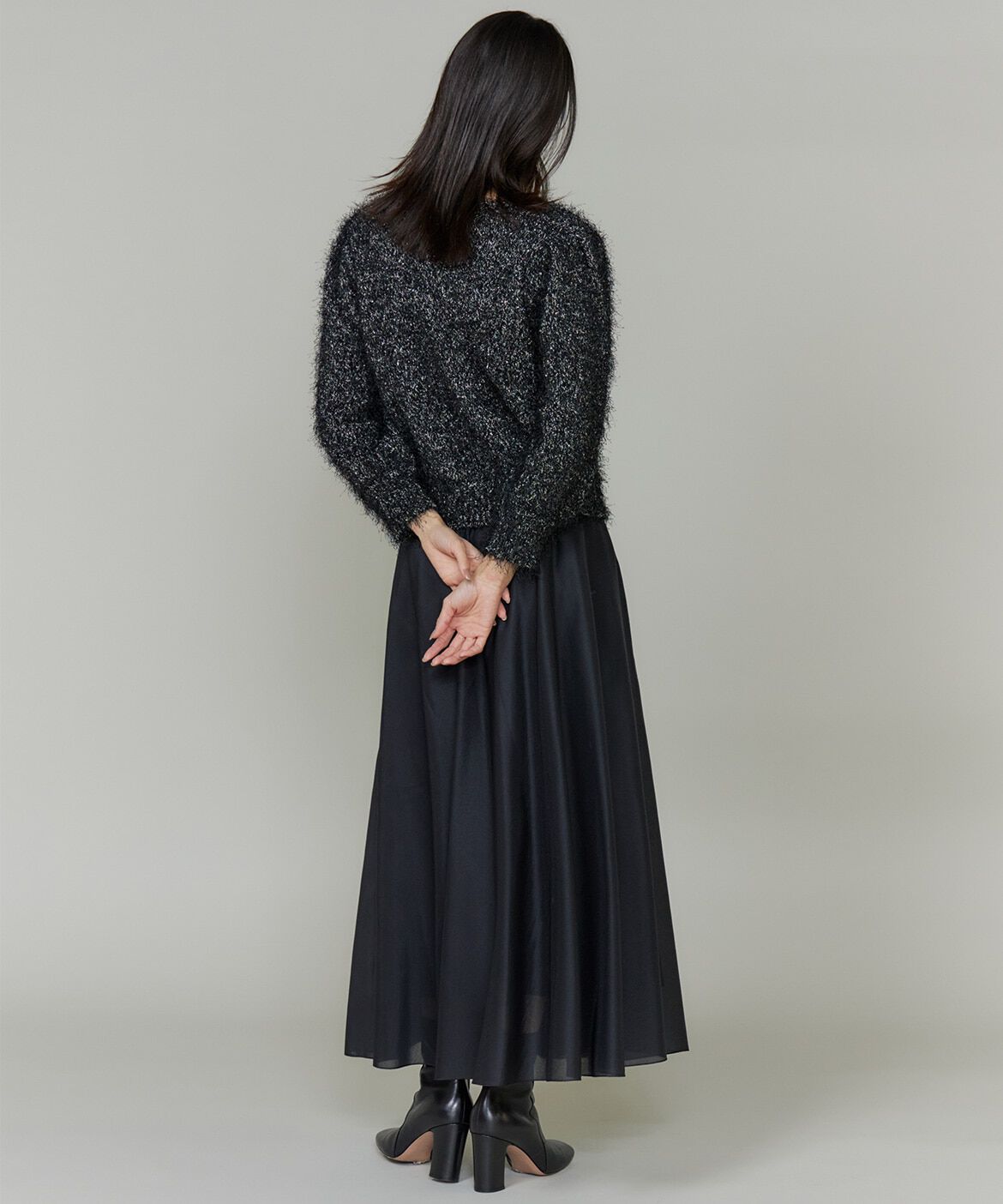 INED「《大きいサイズ》シャギーヤーンニットプルオーバー」|ニット・セーター|