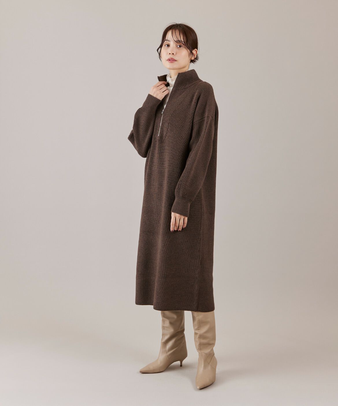 DAY by DAY it&rsquo;s international「ハーフジップニットワンピース」|ワンピース|