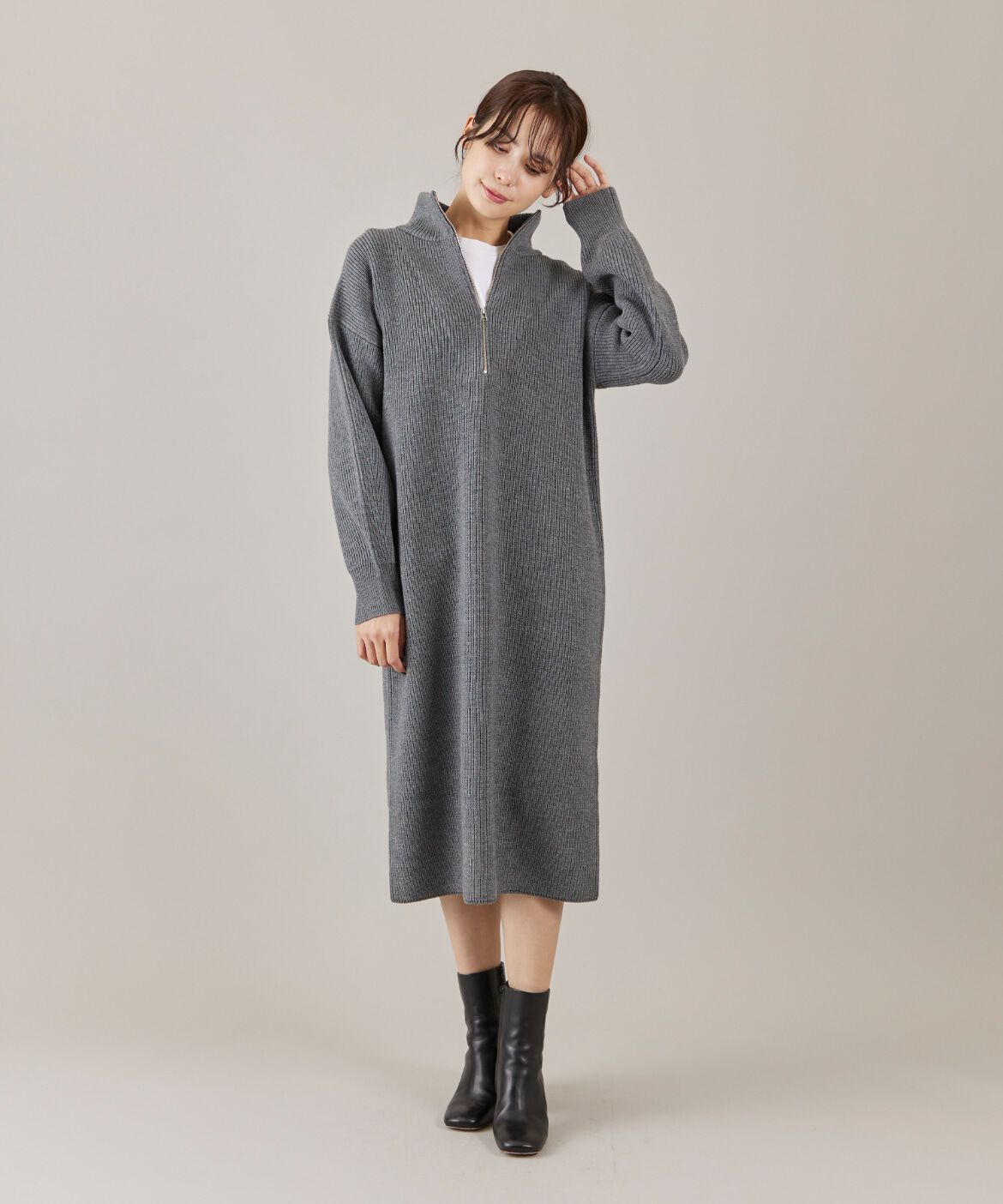 DAY by DAY it&rsquo;s international「ハーフジップニットワンピース」|ワンピース|