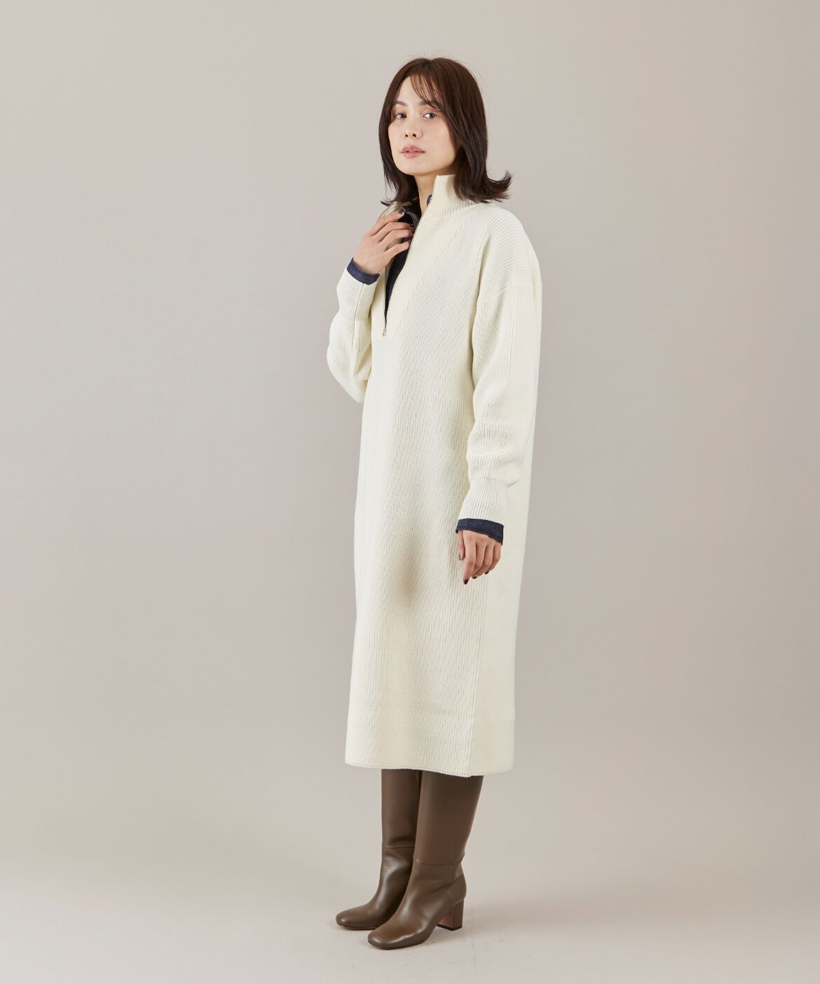 DAY by DAY it&rsquo;s international「ハーフジップニットワンピース」|ワンピース|