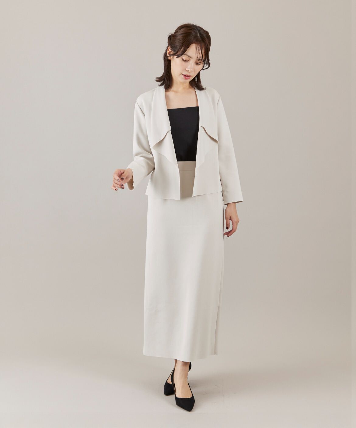 ef-de Black「ダンボールニットタイトスカート」|タイト|