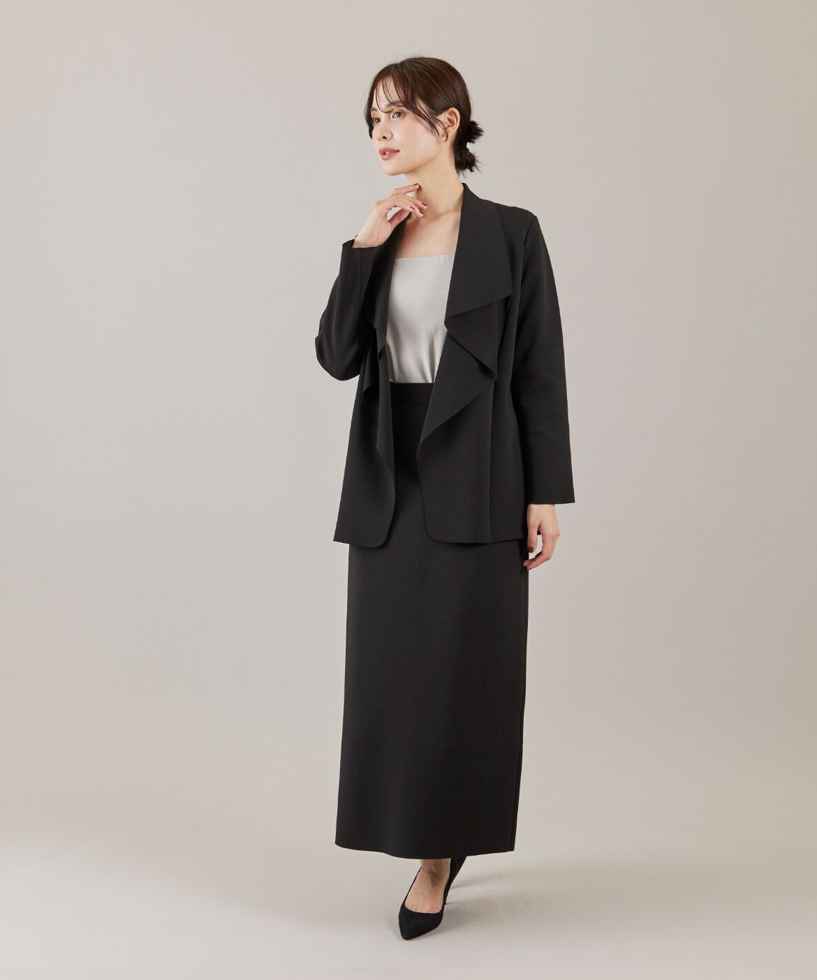 ef-de Black「ダンボールニットタイトスカート」|タイト|