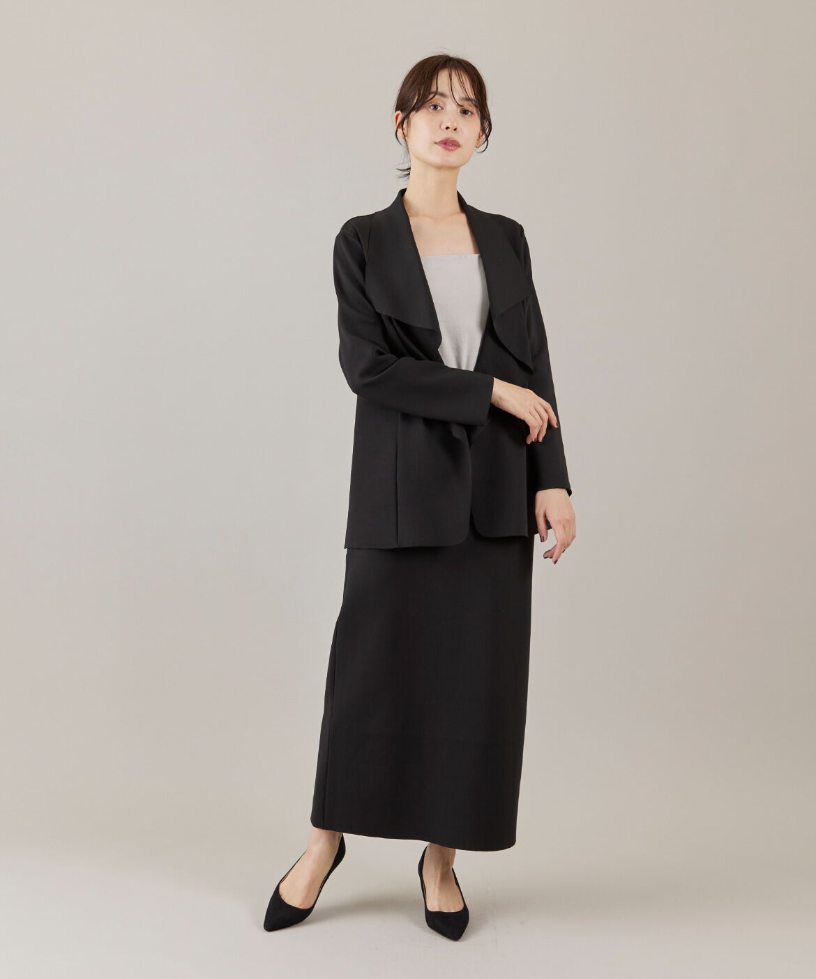 ef-de Black「ダンボールニットタイトスカート」|タイト|