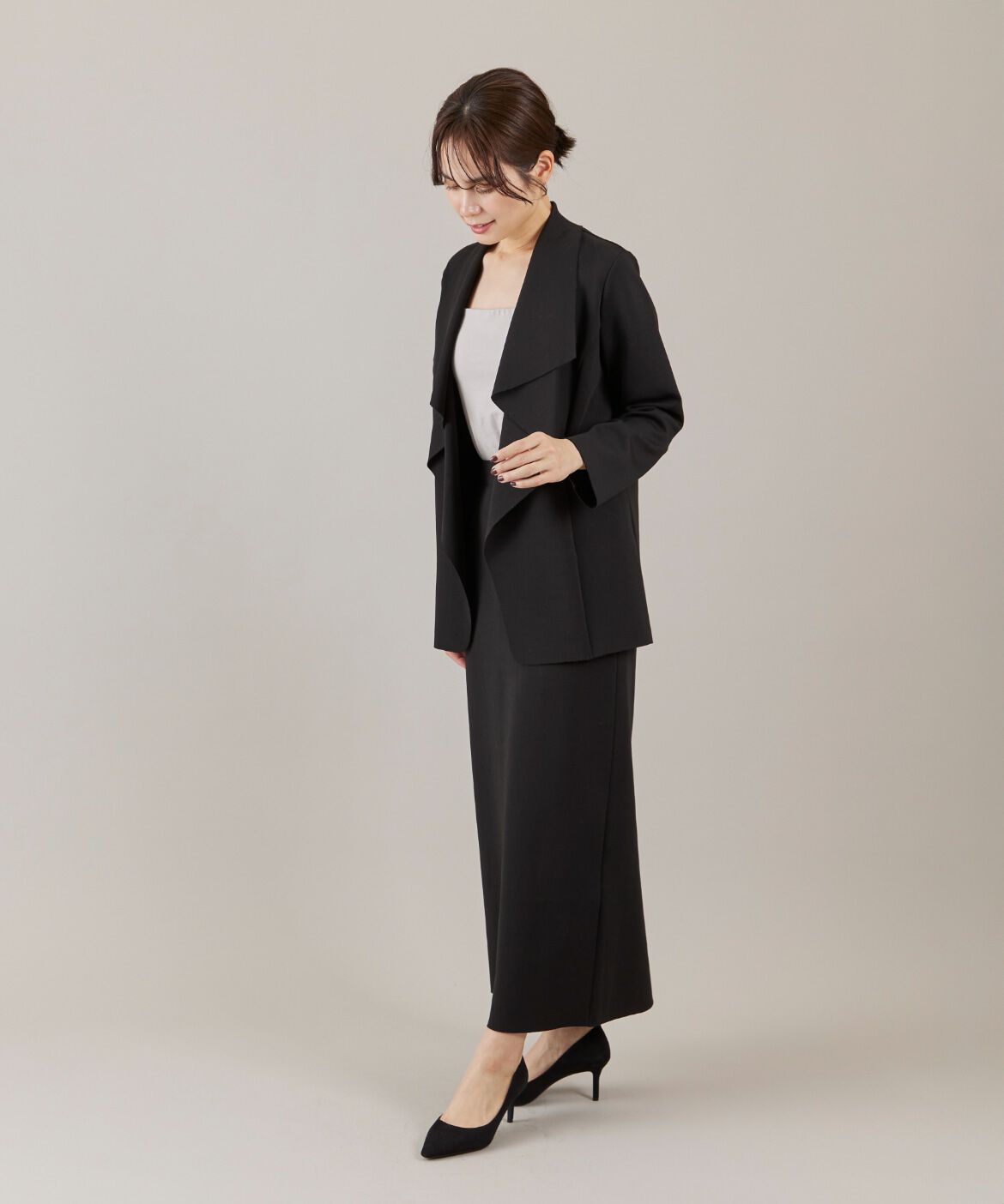 ef-de Black「ダンボールニットタイトスカート」|タイト|