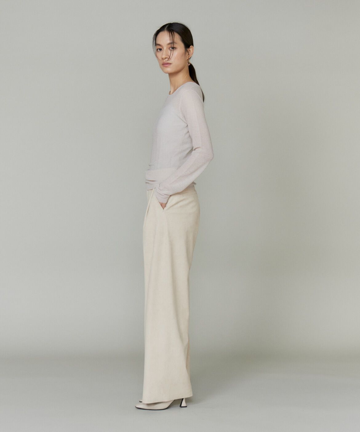 la veille by SUPERIOR CLOSET「《大きいサイズ》フェイクスエードタックワイドパンツ」|その他|