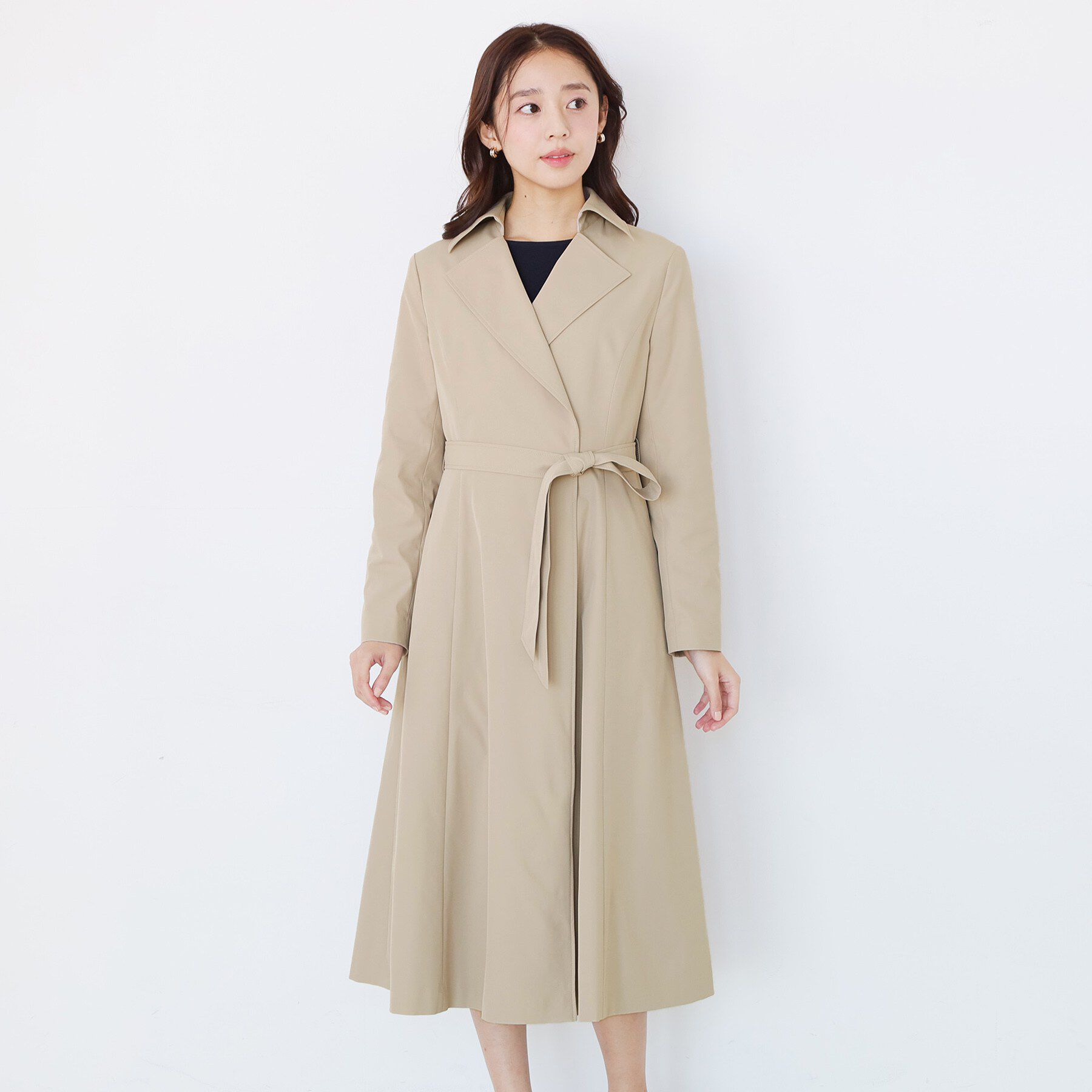 COUP DE CHANCE「【きれいめ羽織り】Aラインドレスコート」|トレンチコート|