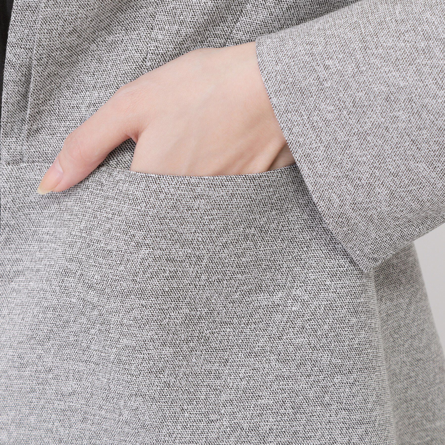 COUP DE CHANCE「【手洗い可／日本製／スーツ可】美シルエット カラーレスジャケット」|ノーカラージャケット|