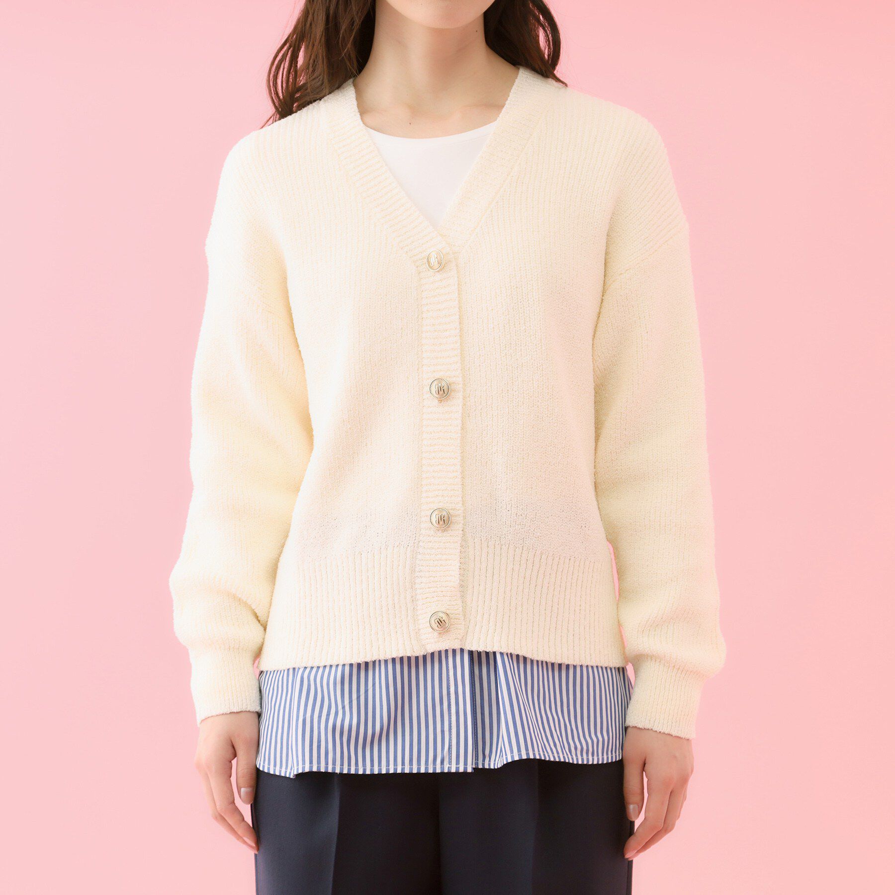 grove「【コラボITEM】Philly Chocolate ブークレカーディガン」|カーディガン|