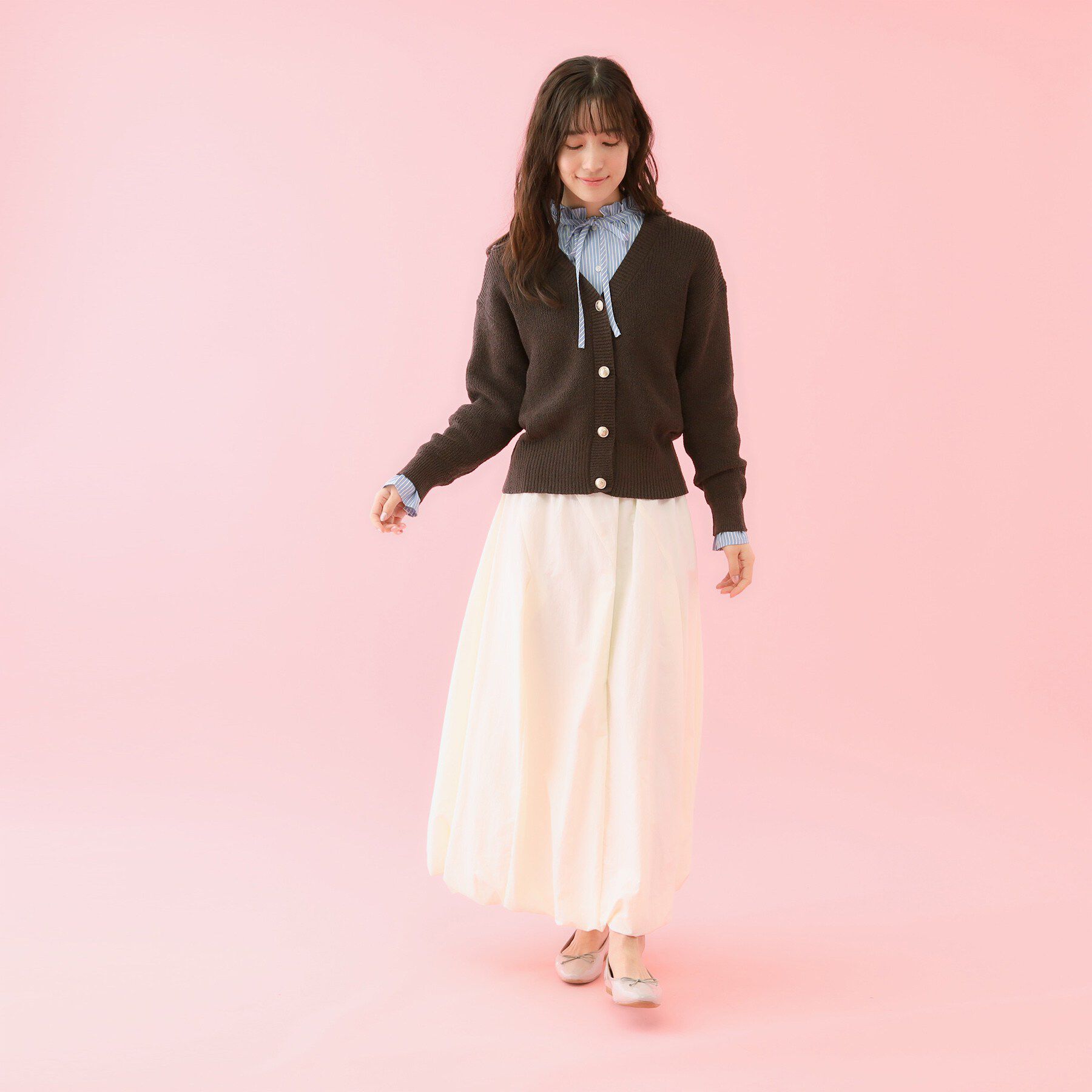 grove「【コラボITEM】Philly Chocolate ブークレカーディガン」|カーディガン|