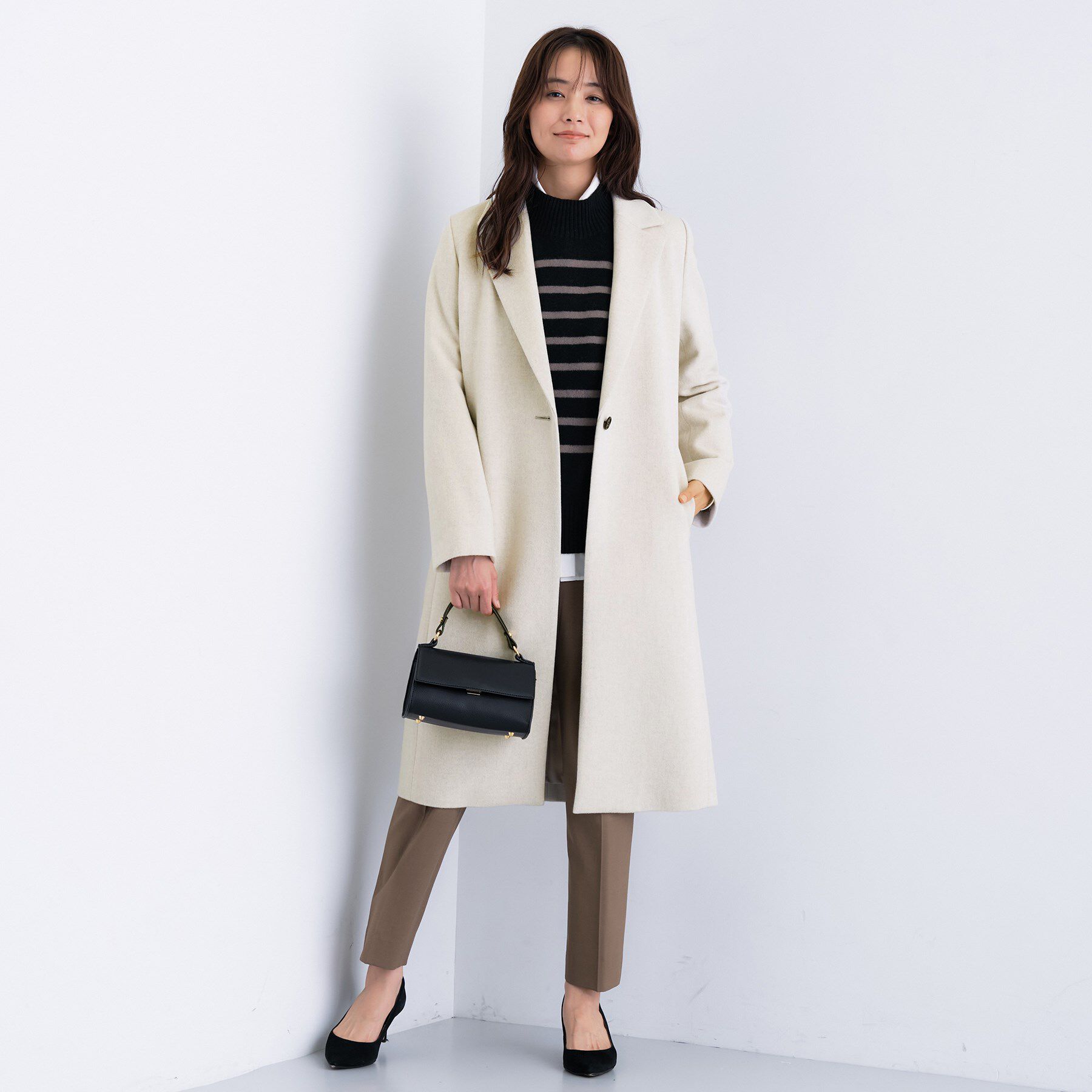 INDIVI「【名品コート／日本製】ウール100％チェスターコート」|チェスターコート|