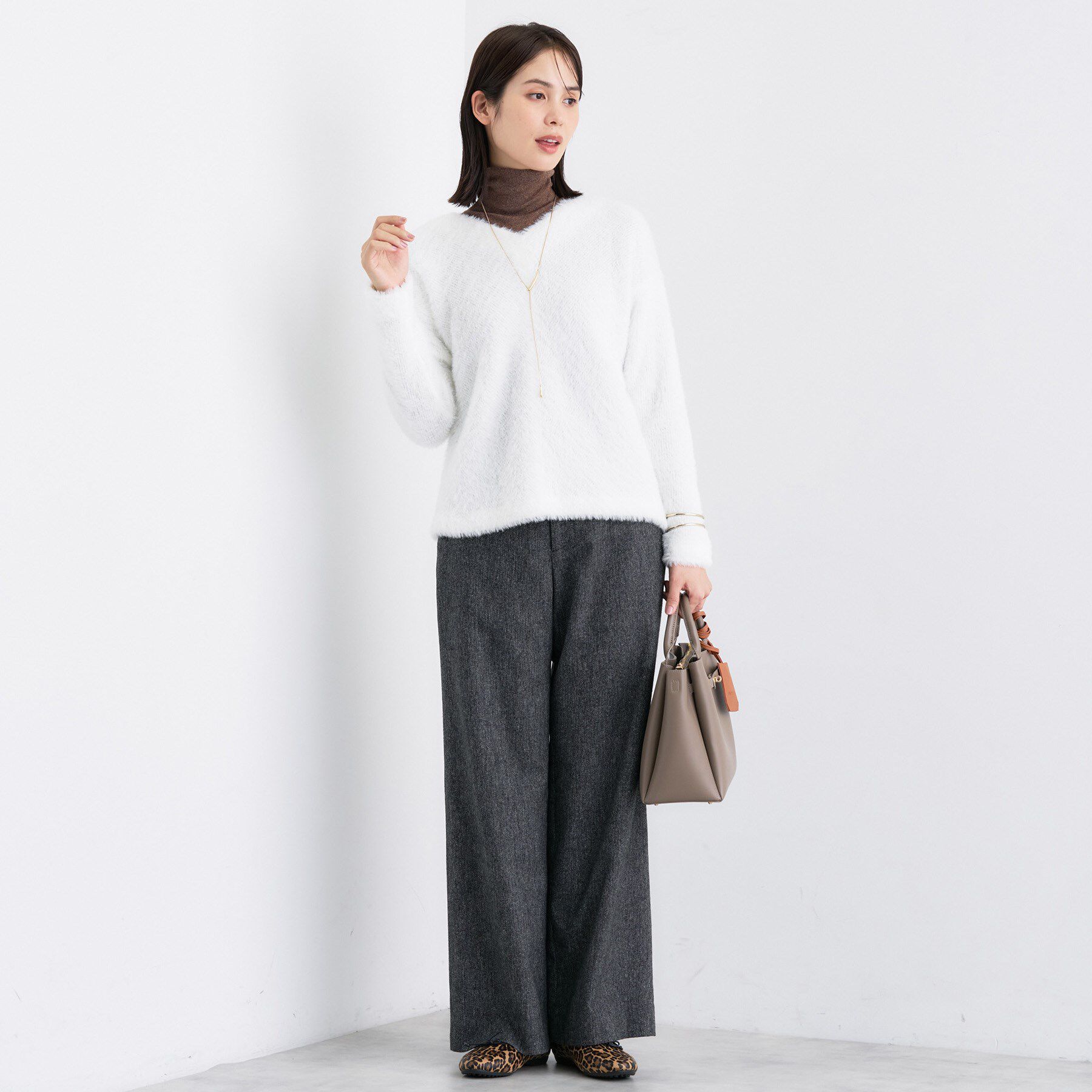 INDIVI「【洗える】エアリーシャギートップス」|Tシャツ・カットソー|