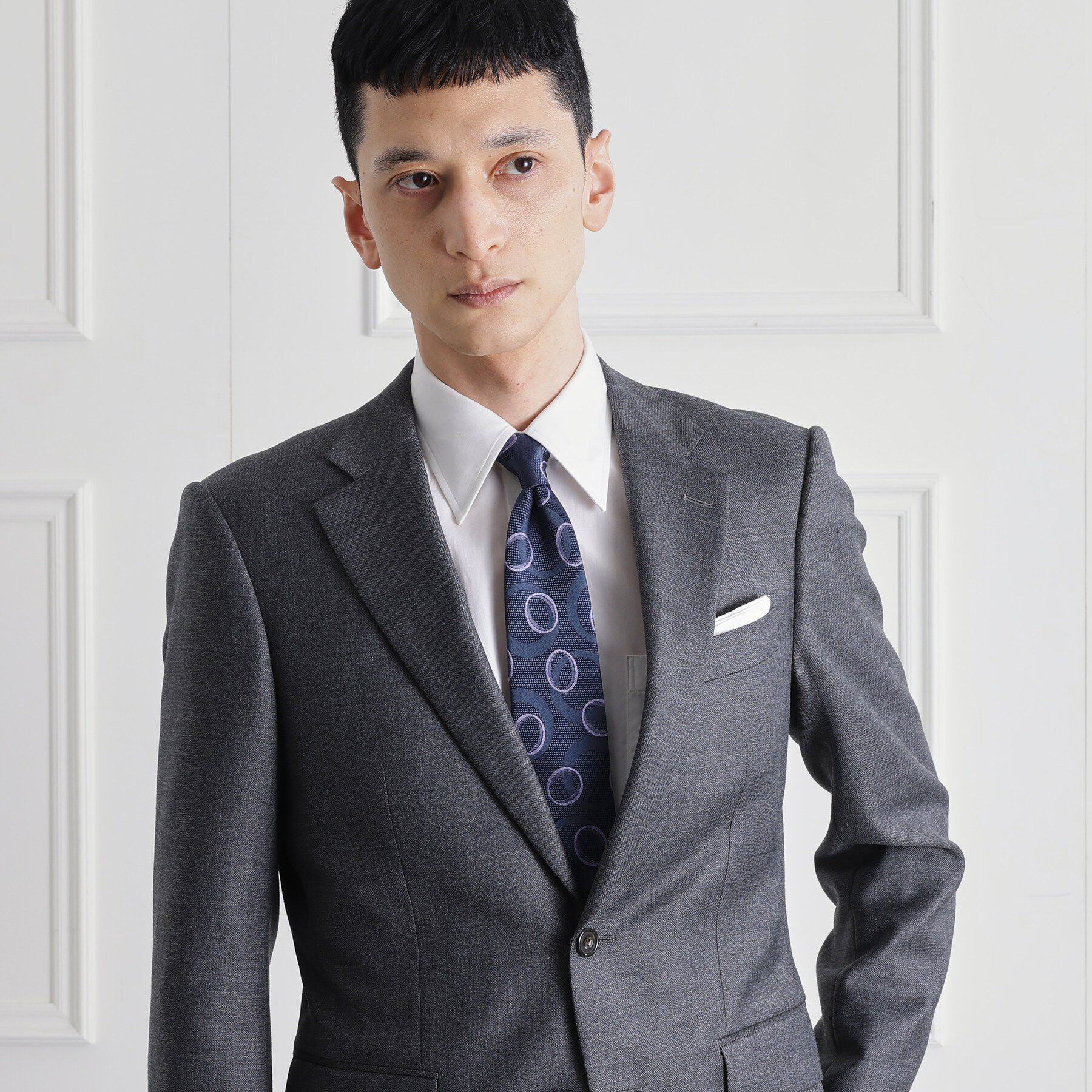 TAKEO KIKUCHI「【縁起の良いネクタイ】PNJ 巴（ともえ）紋ジオメトリックネクタイ」|ネクタイ・蝶ネクタイ|