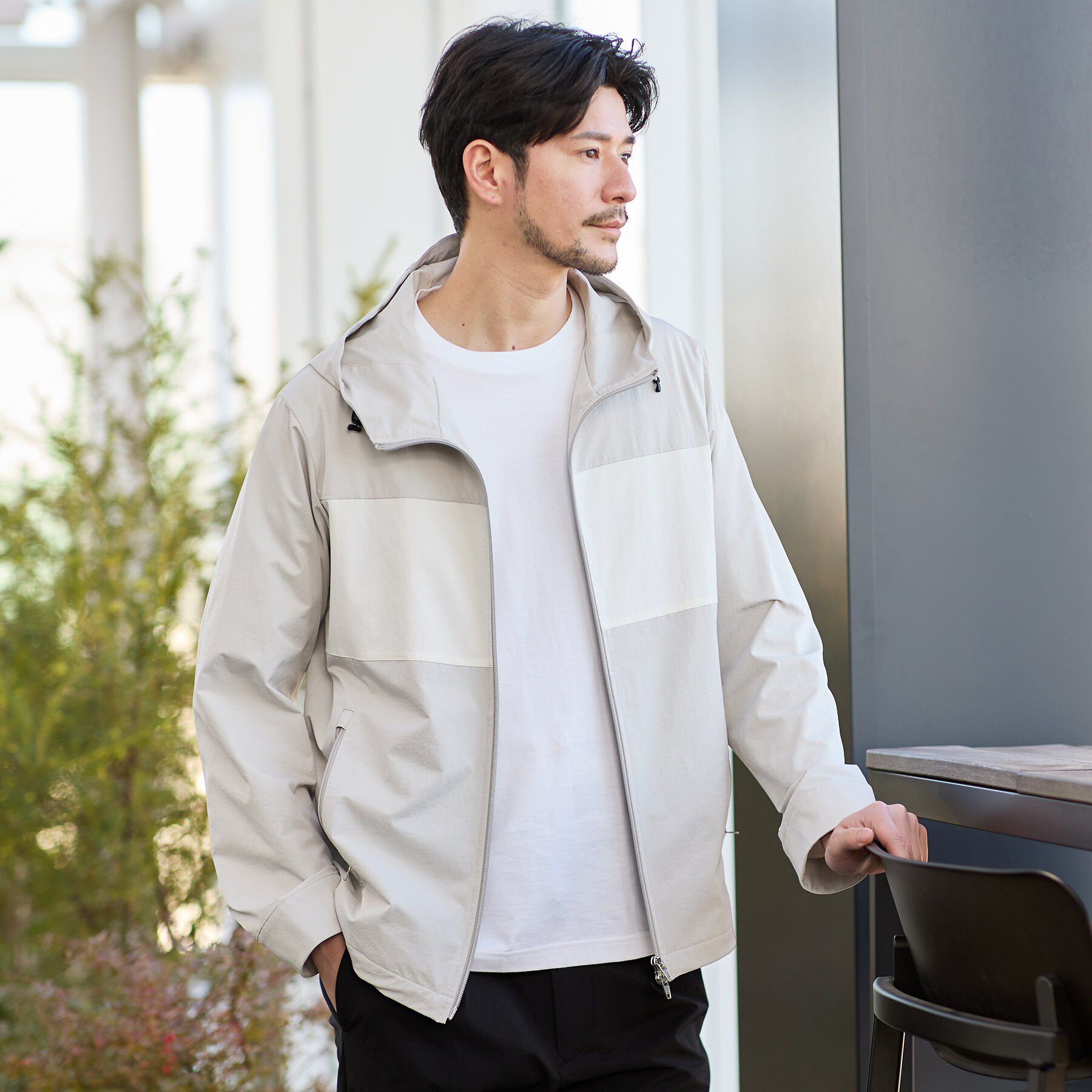 TAKEO KIKUCHI「【KAJIF】フード ブルゾン」|ブルゾン・スタジャン|グレージュ(050)