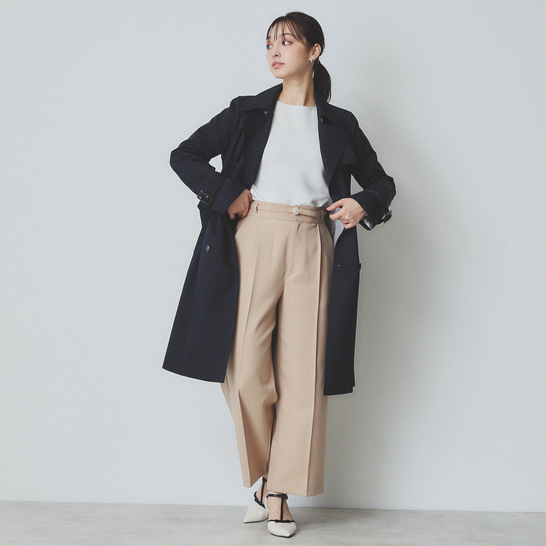 index「ソフトツイルタックワイドパンツ【洗濯機洗い可】」|その他|