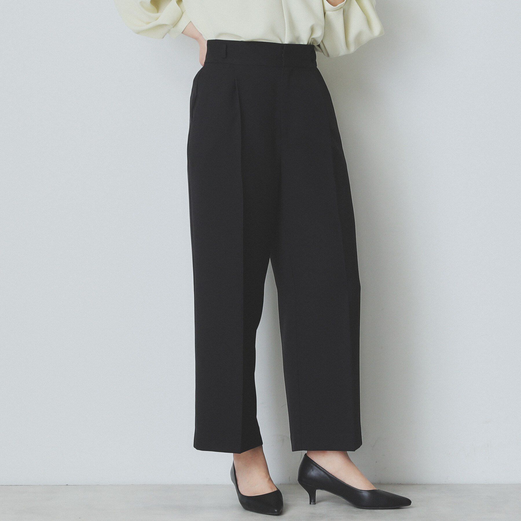 index「ソフトツイルタックワイドパンツ【洗濯機洗い可】」|その他|