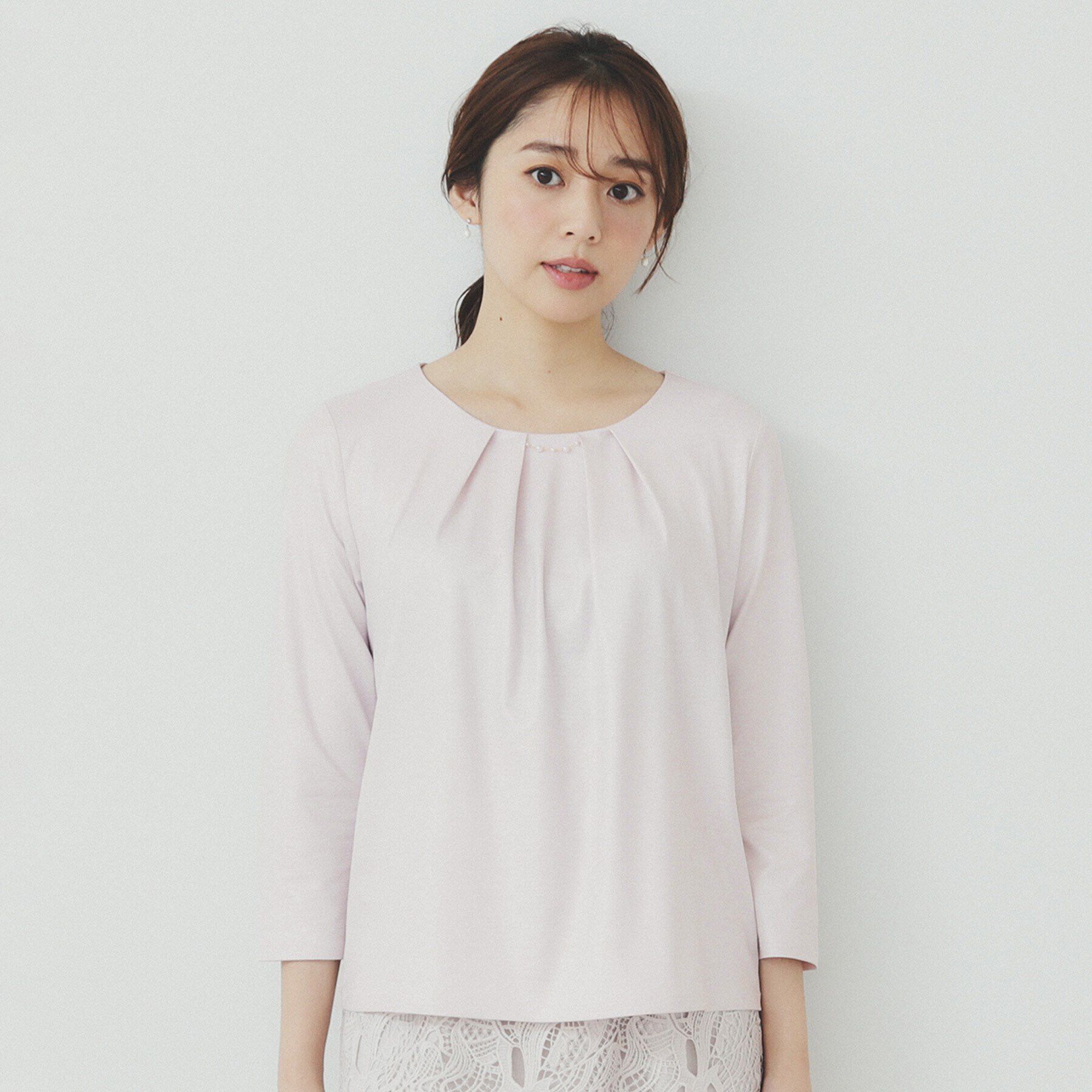 index「パール調チェーン付きフロントタックトップス【洗濯機洗い可】」|シャツ・ブラウス|