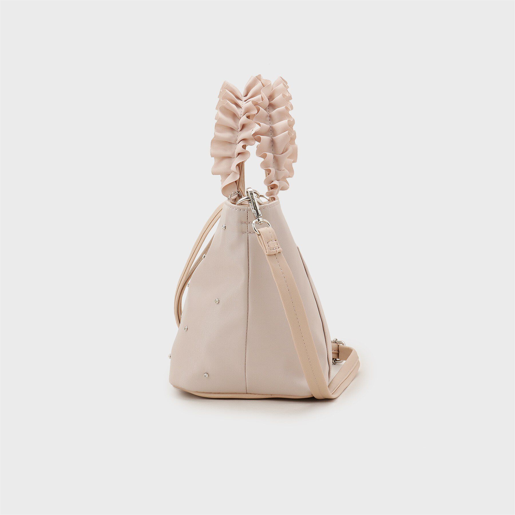 index「持ち手フリルビジューミドルトートバッグ【2WAY】」|トートバッグ|