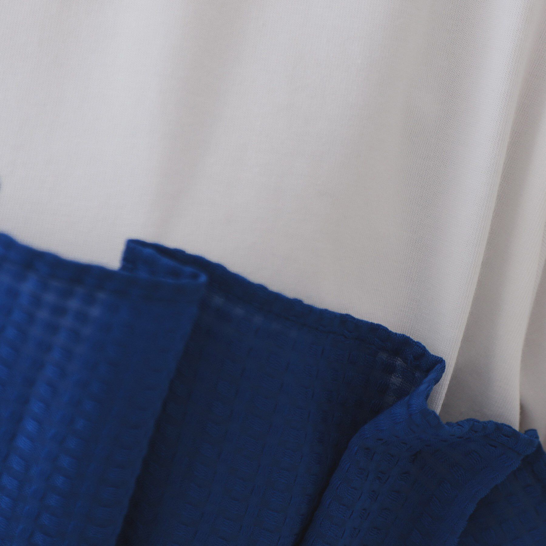 OPAQUE.CLIP「シアーギンガムドッキングペプラムカットソー【洗濯機洗い可】」|Tシャツ・カットソー|