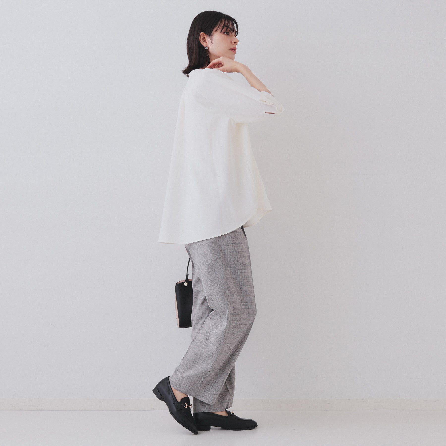 OPAQUE.CLIP「メランジワイドパンツ/セットアップ対応可【洗濯機洗い可】」|その他|