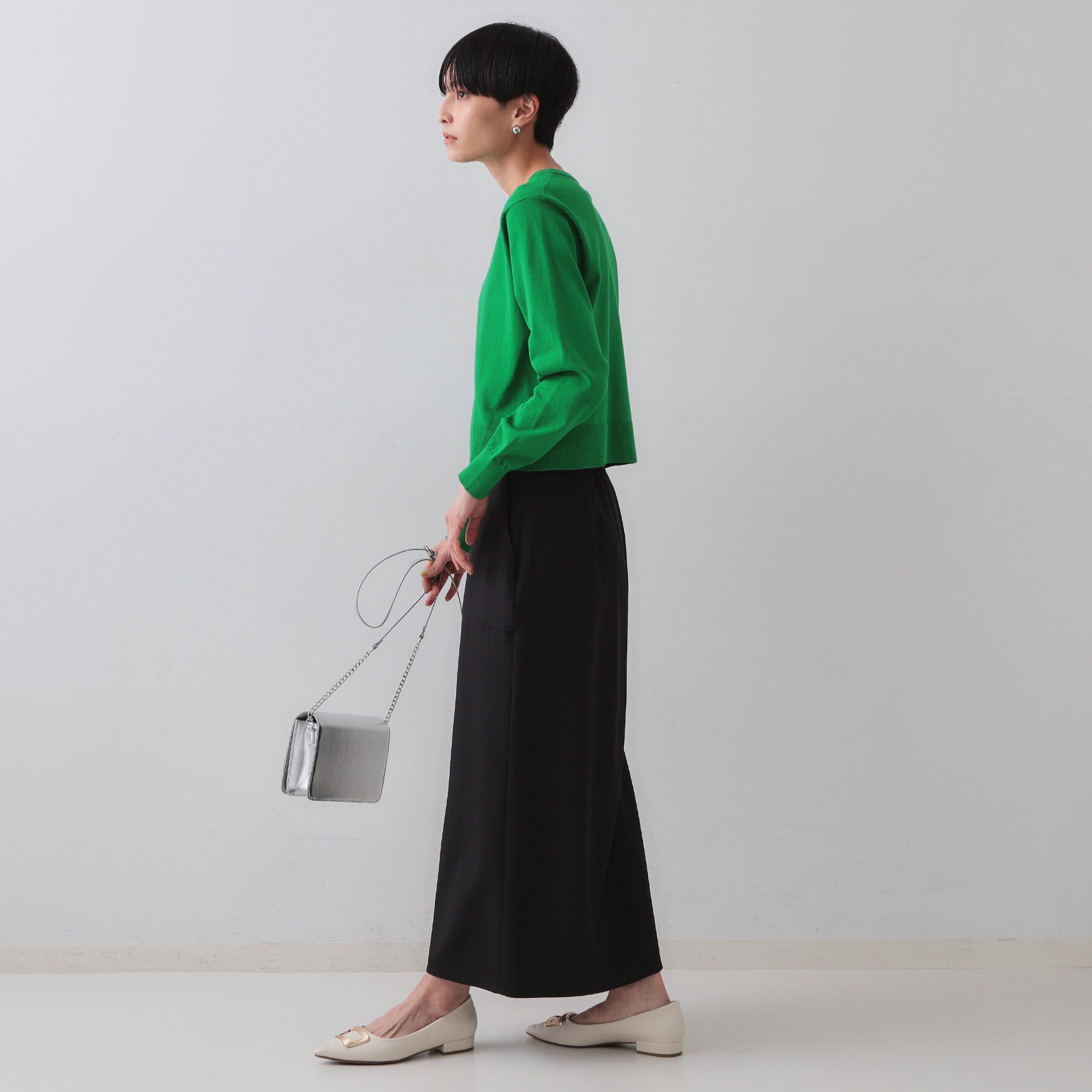 OPAQUE.CLIP「《5色展開/S-LLサイズ》リネンライクストレッチタイトスカート【洗濯機洗い可】」|スカート|