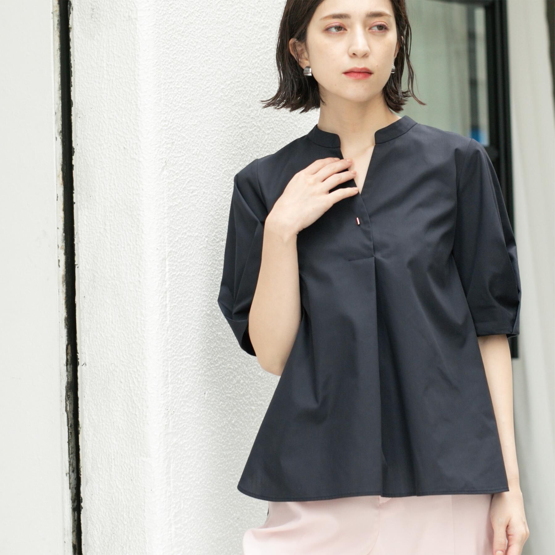 OPAQUE.CLIP「スキッパータックスリーブブラウス【洗濯機洗い可】」|シャツ・ブラウス|