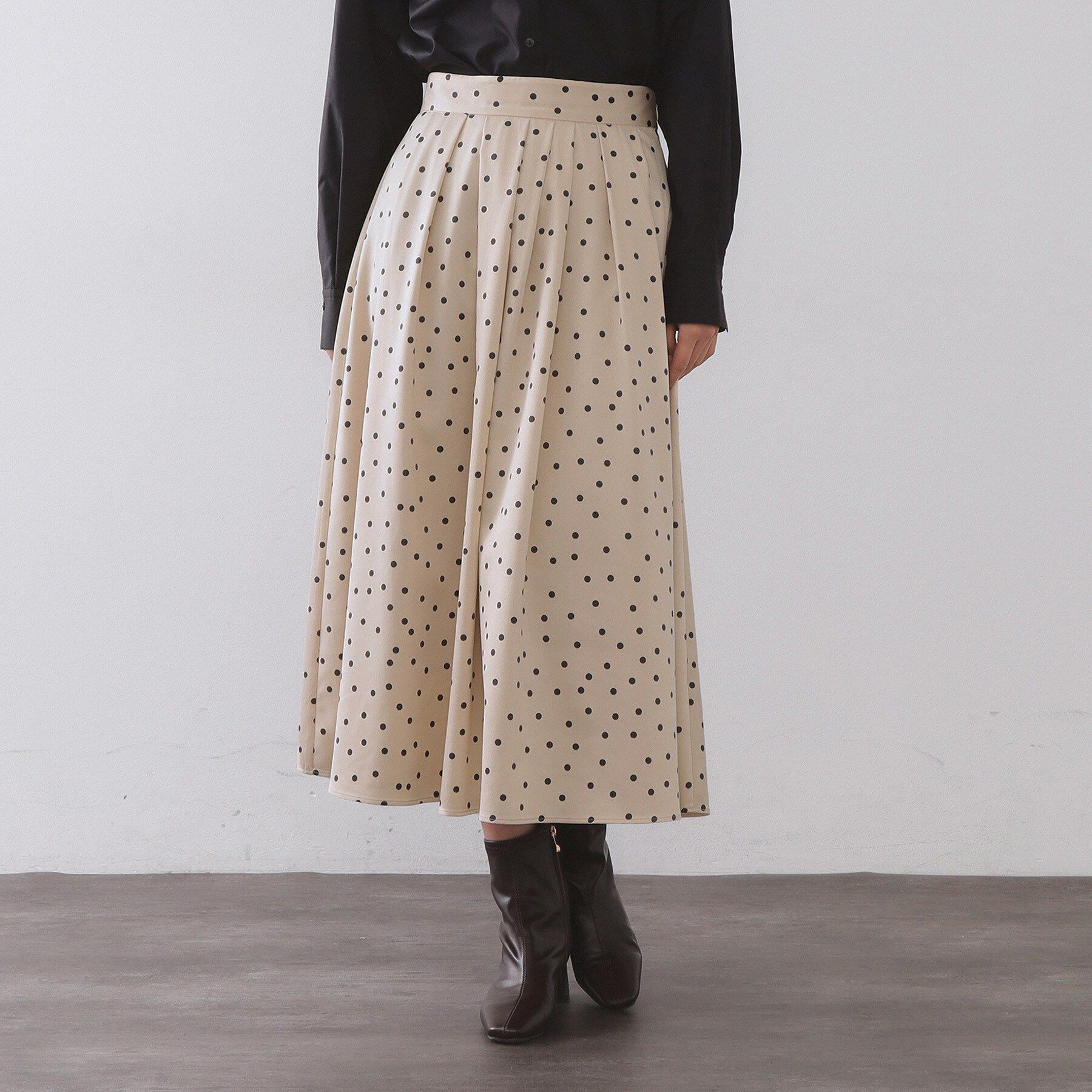 OPAQUE.CLIP「カラードットフレアスカート【洗濯機OK】」|スカート|