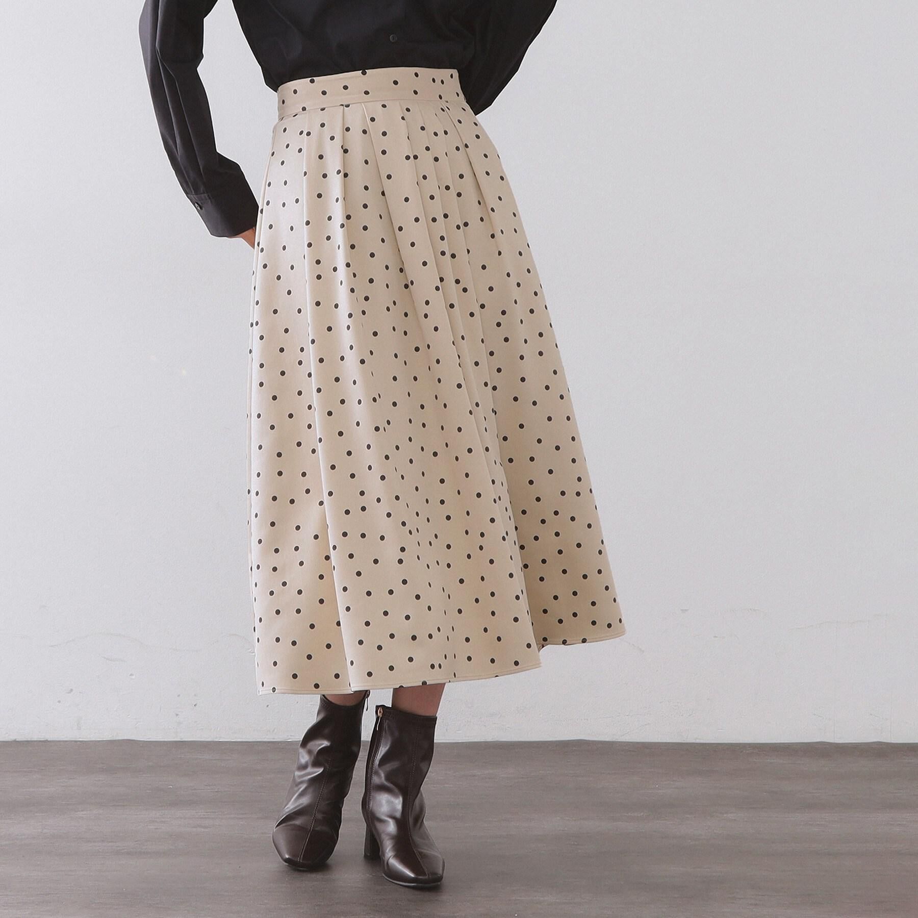 OPAQUE.CLIP「カラードットフレアスカート【洗濯機OK】」|スカート|