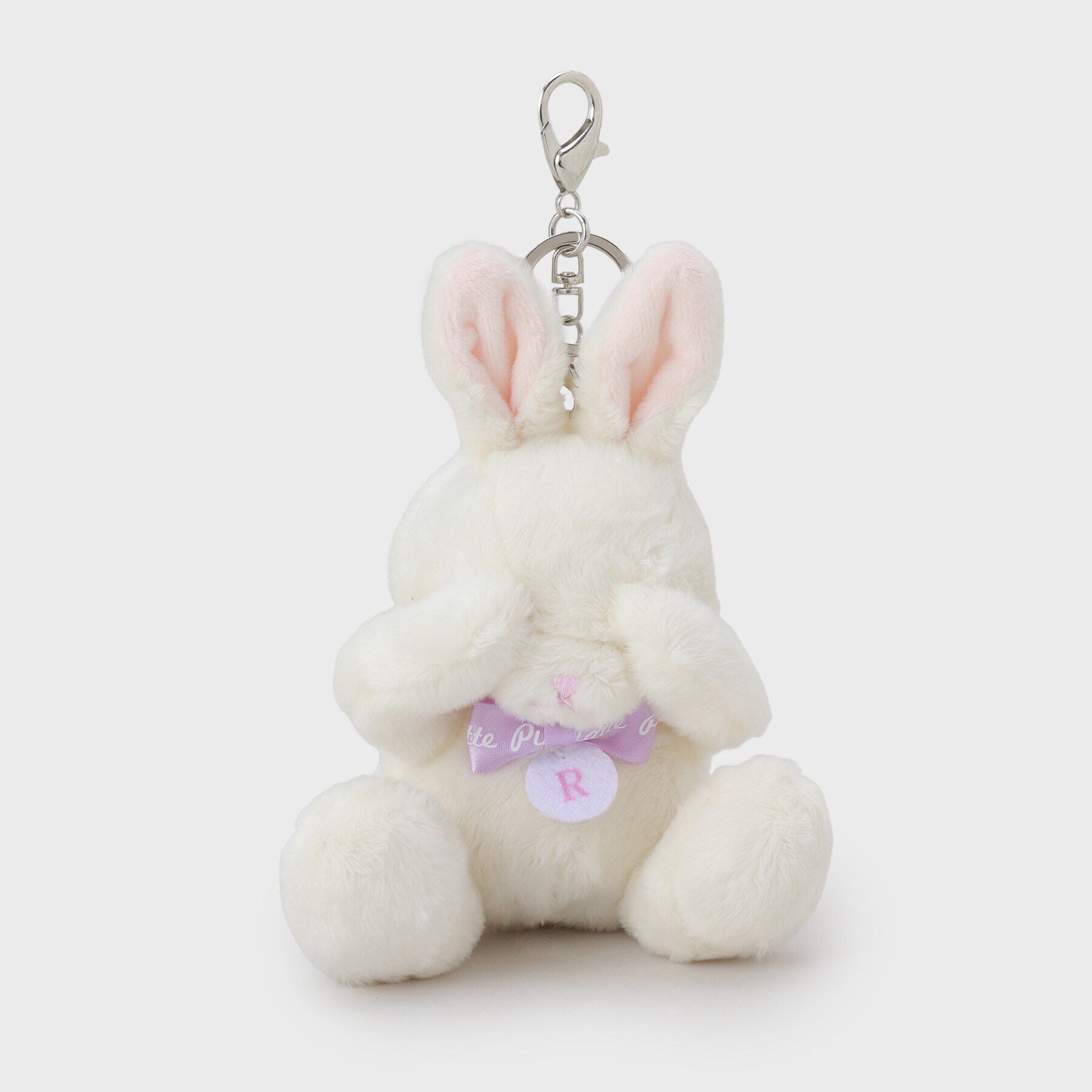 PINK-latte「【イニシャル】うさぎぬいぐるみチャーム」|キーケース|オフホワイト(203