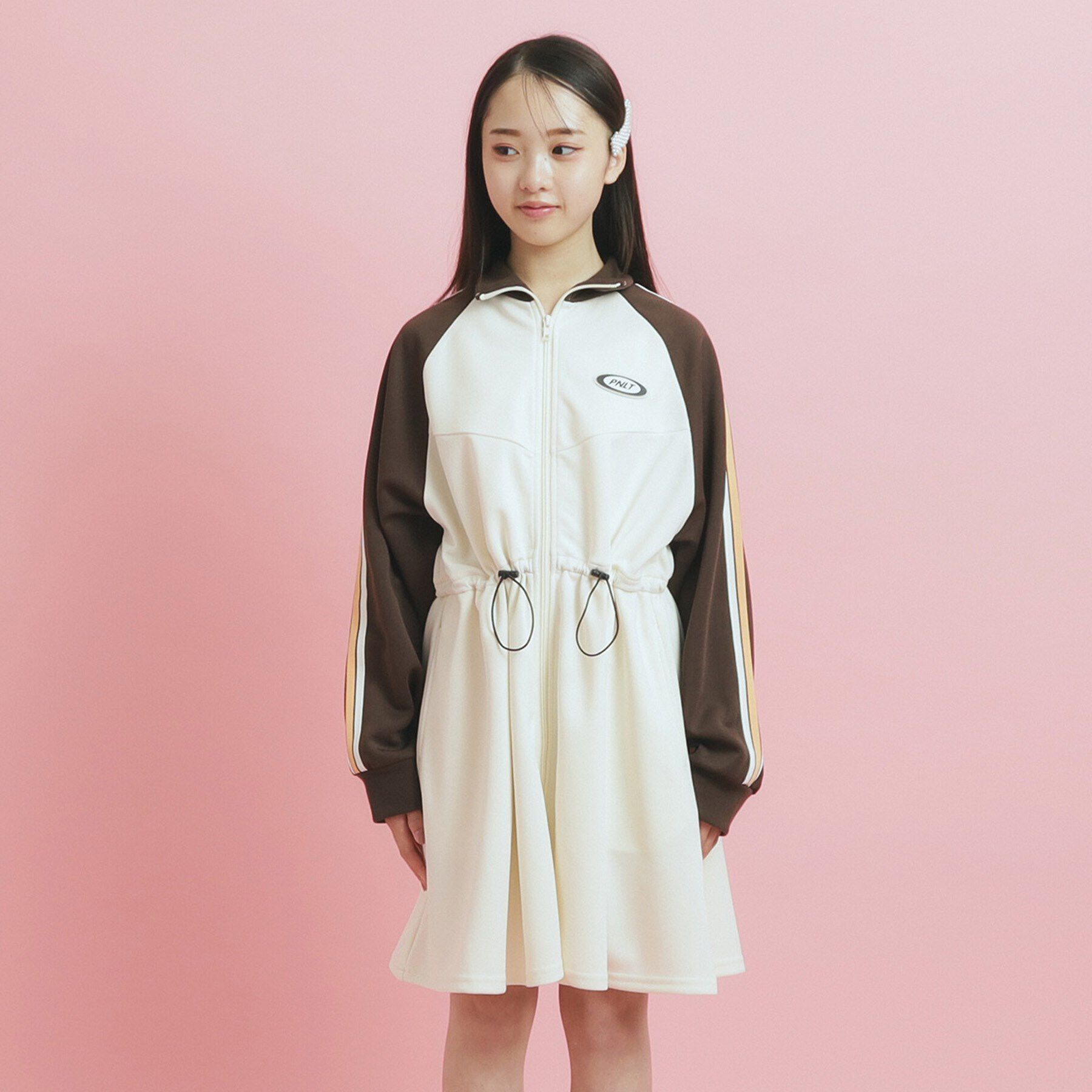 PINK-latte「ドローコード付きジャージワンピース」|ワンピース|