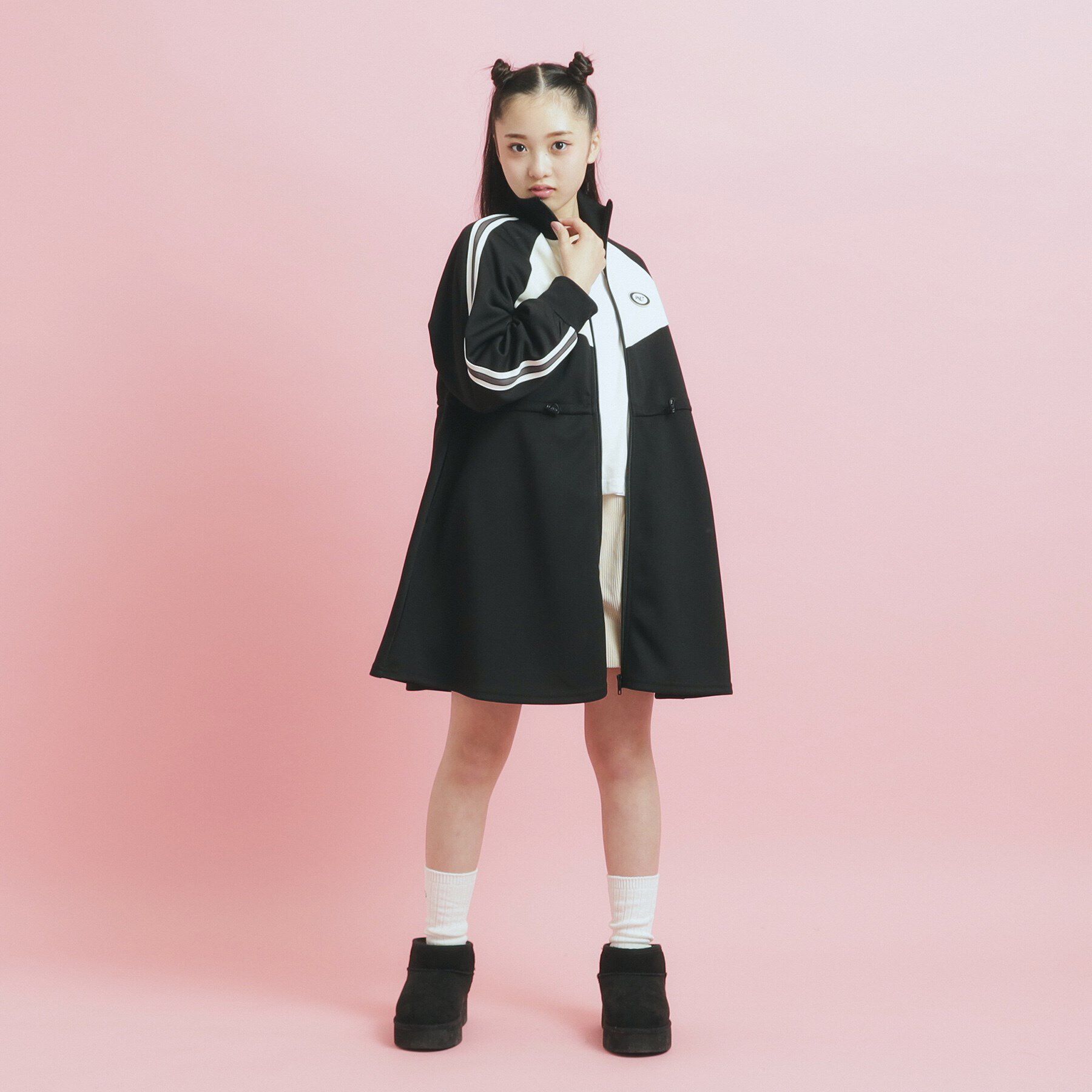 PINK-latte「ドローコード付きジャージワンピース」|ワンピース|