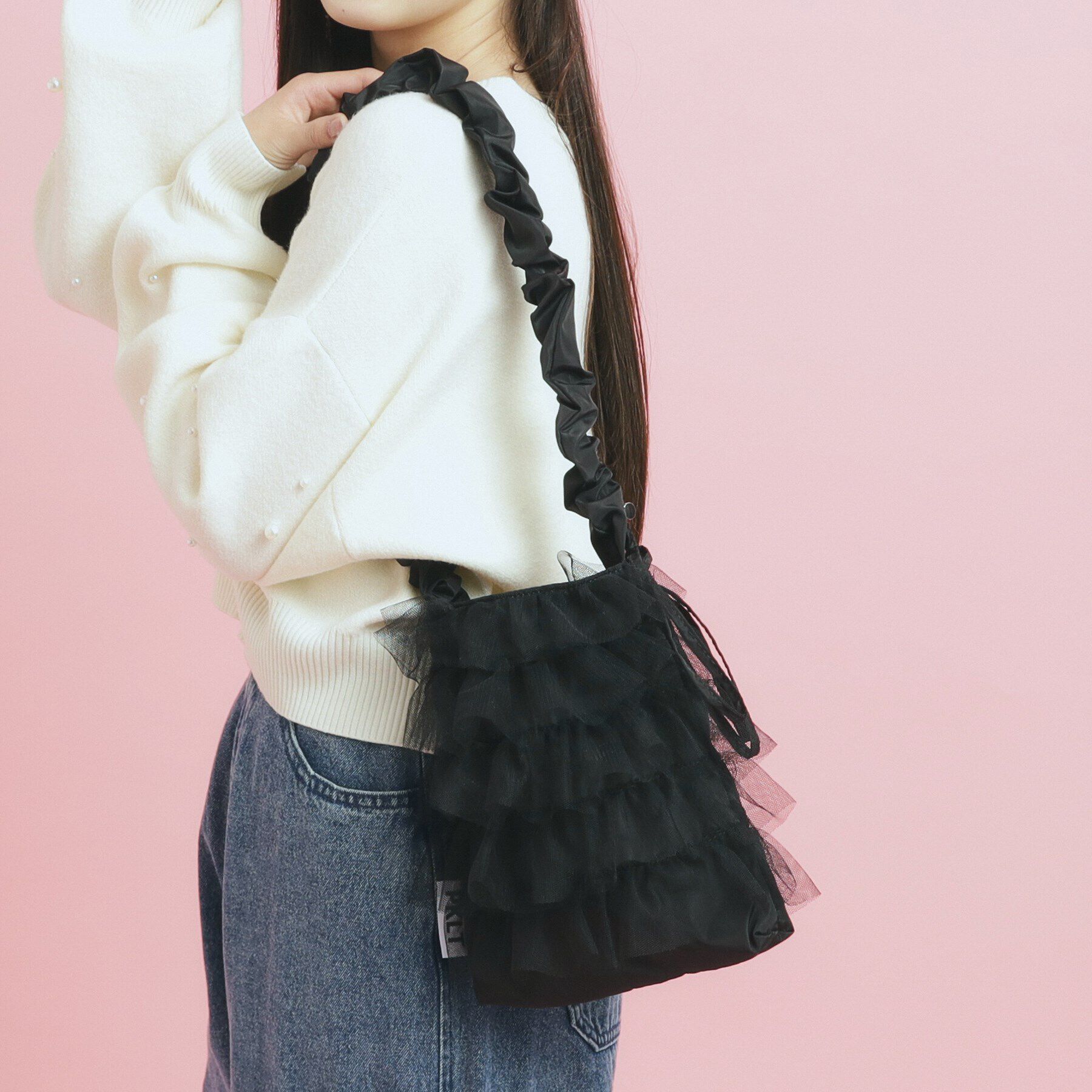 PINK-latte「チュールショルダー」|ショルダー・メッセンジャー|