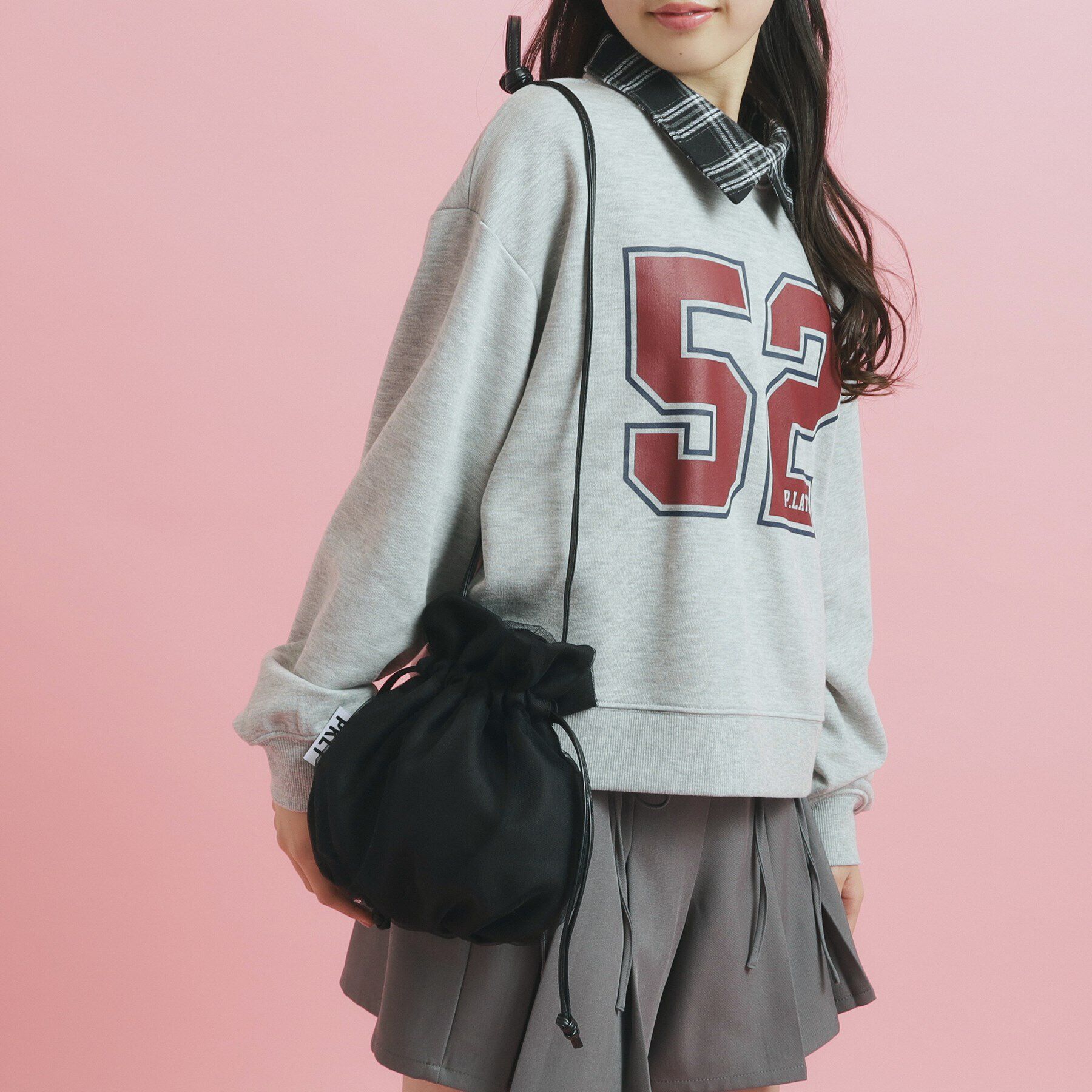 PINK-latte「チュールバッグ」|ハンドバッグ|