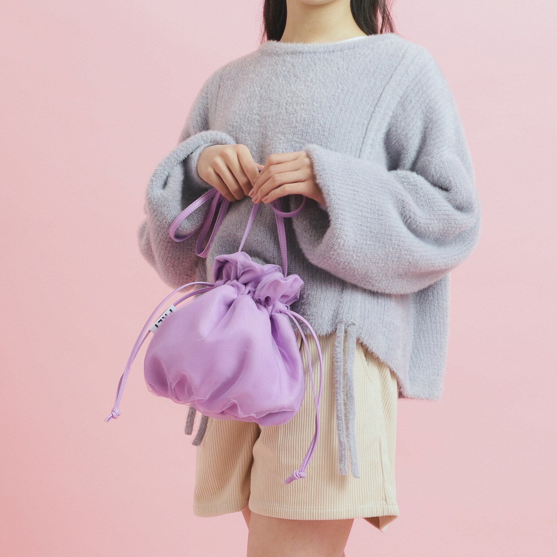 PINK-latte「チュールバッグ」|ハンドバッグ|