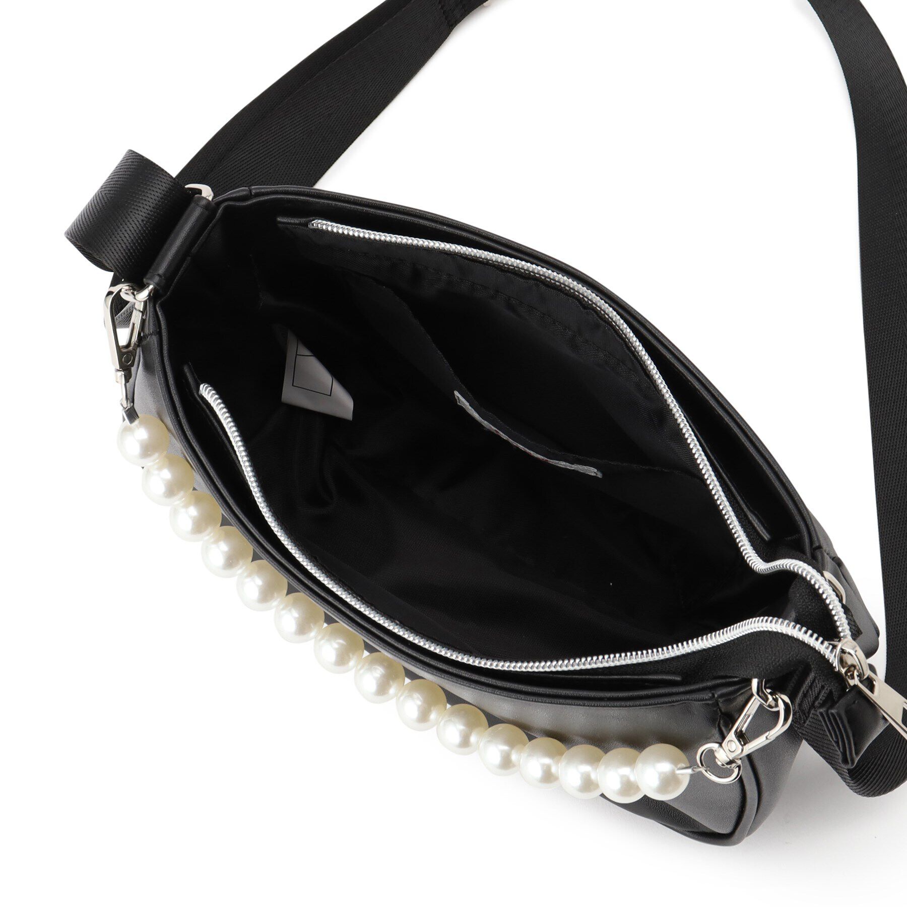 PINK-latte「フェイクパール付きハンドルショルダー」|ショルダー・メッセンジャー|