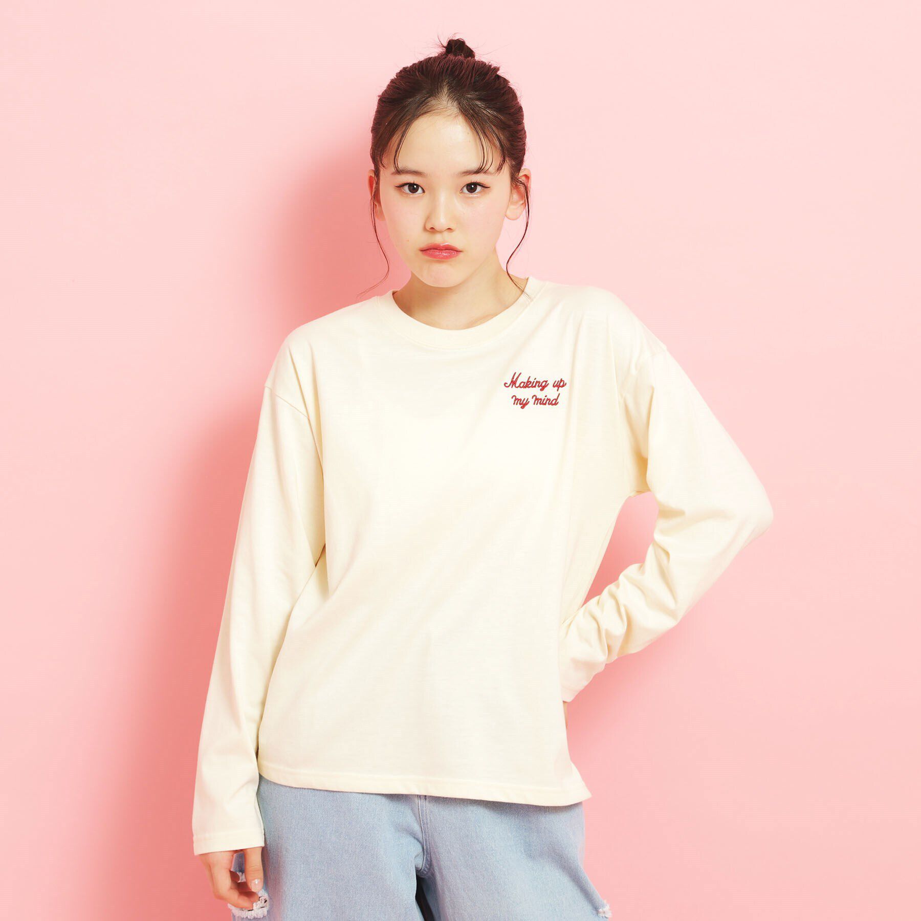 PINK-latte「【定番】クマちゃんロンT」|Tシャツ・カットソー|