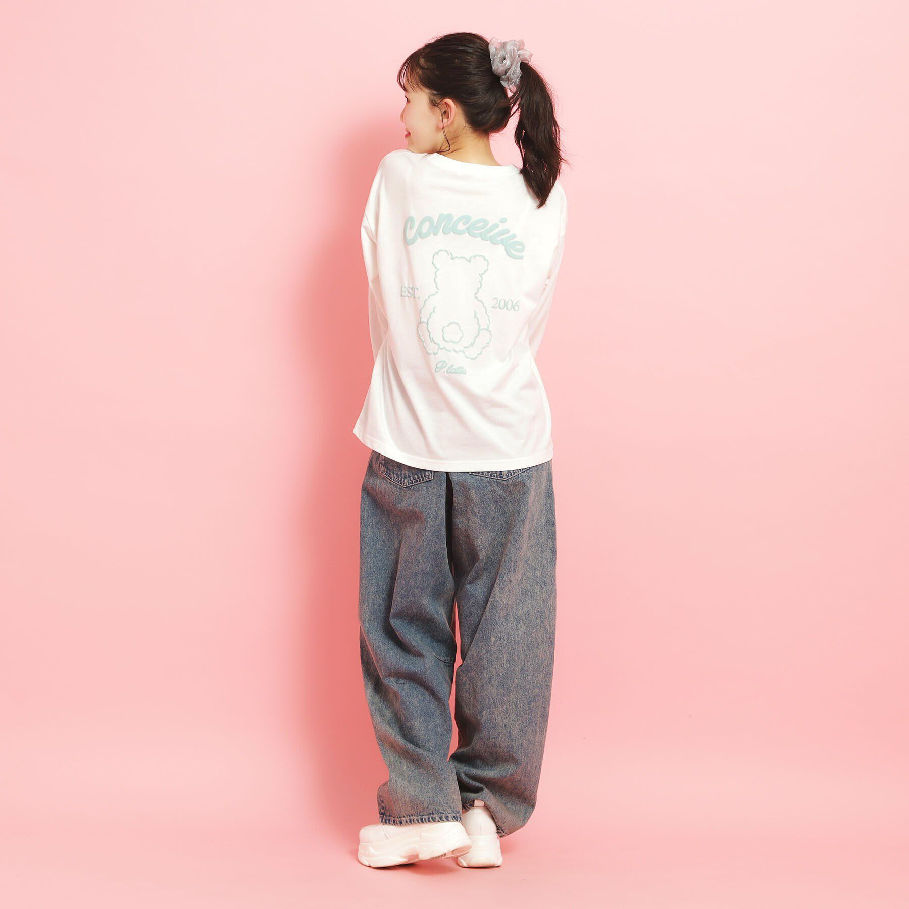 PINK-latte「【定番】クマちゃんロンT」|Tシャツ・カットソー|