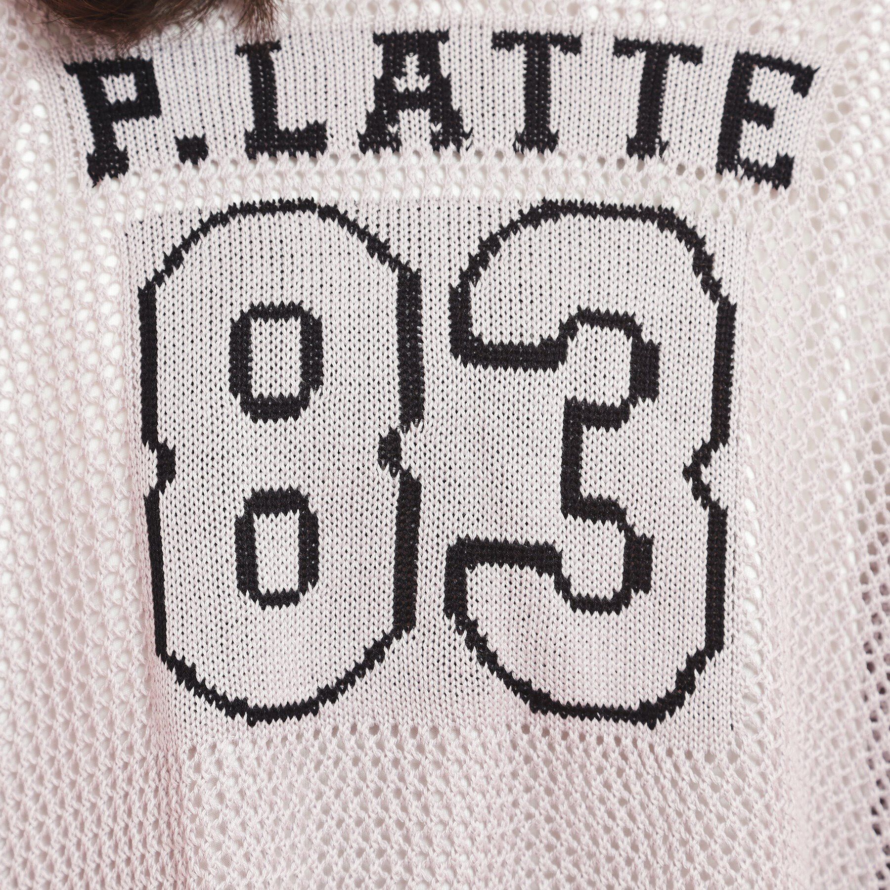 PINK-latte「【セットアイテム】ナンバリングメッシュ＋ロンT」|ニット・セーター|