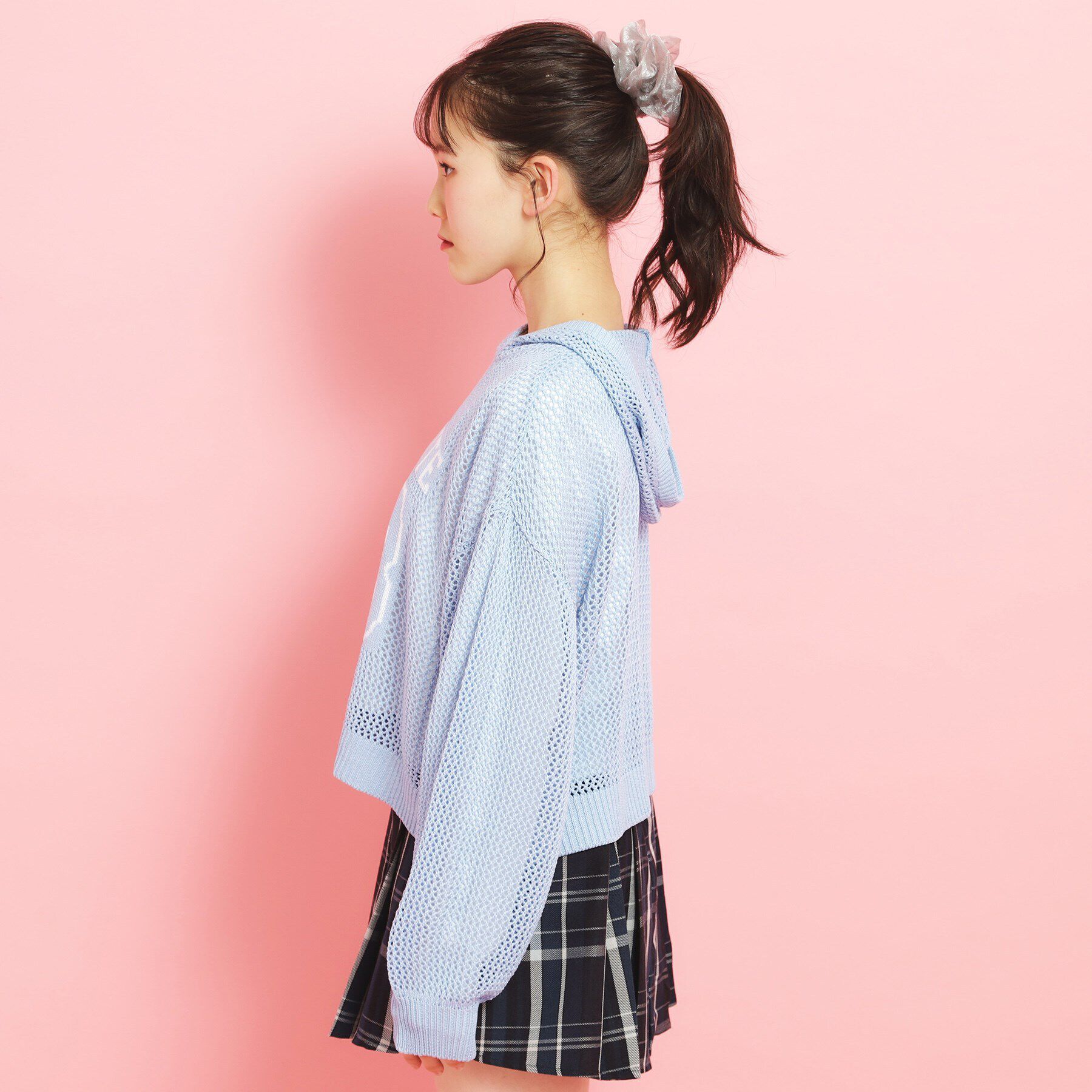 PINK-latte「【セットアイテム】ナンバリングメッシュ＋ロンT」|ニット・セーター|