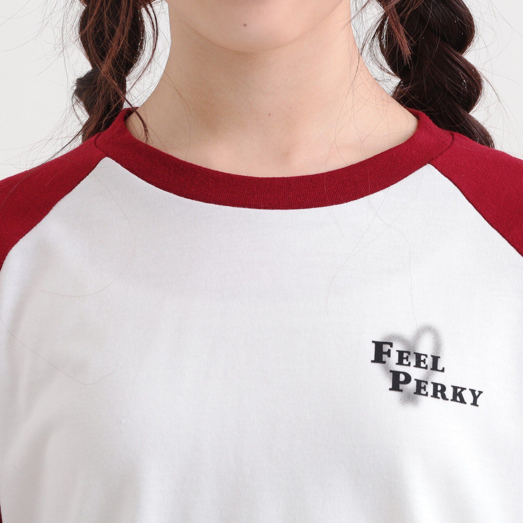 PINK-latte「スプレープリントラグランロンT」|Tシャツ・カットソー|