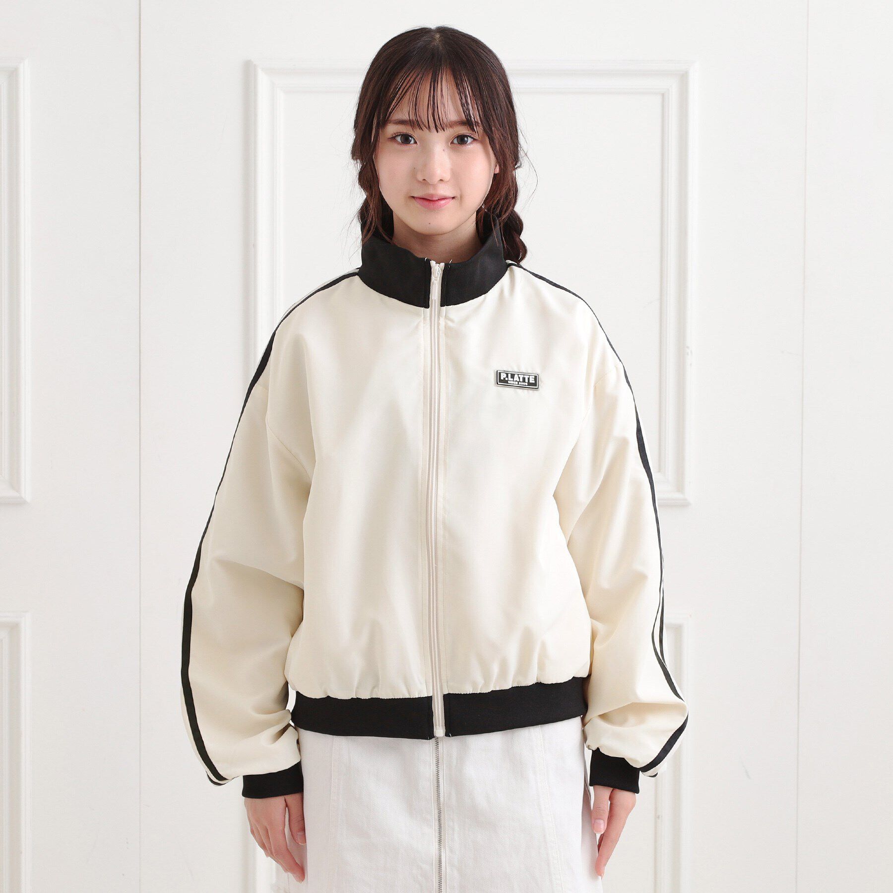 PINK-latte「トラックジャケット」|ブルゾン・スタジャン|