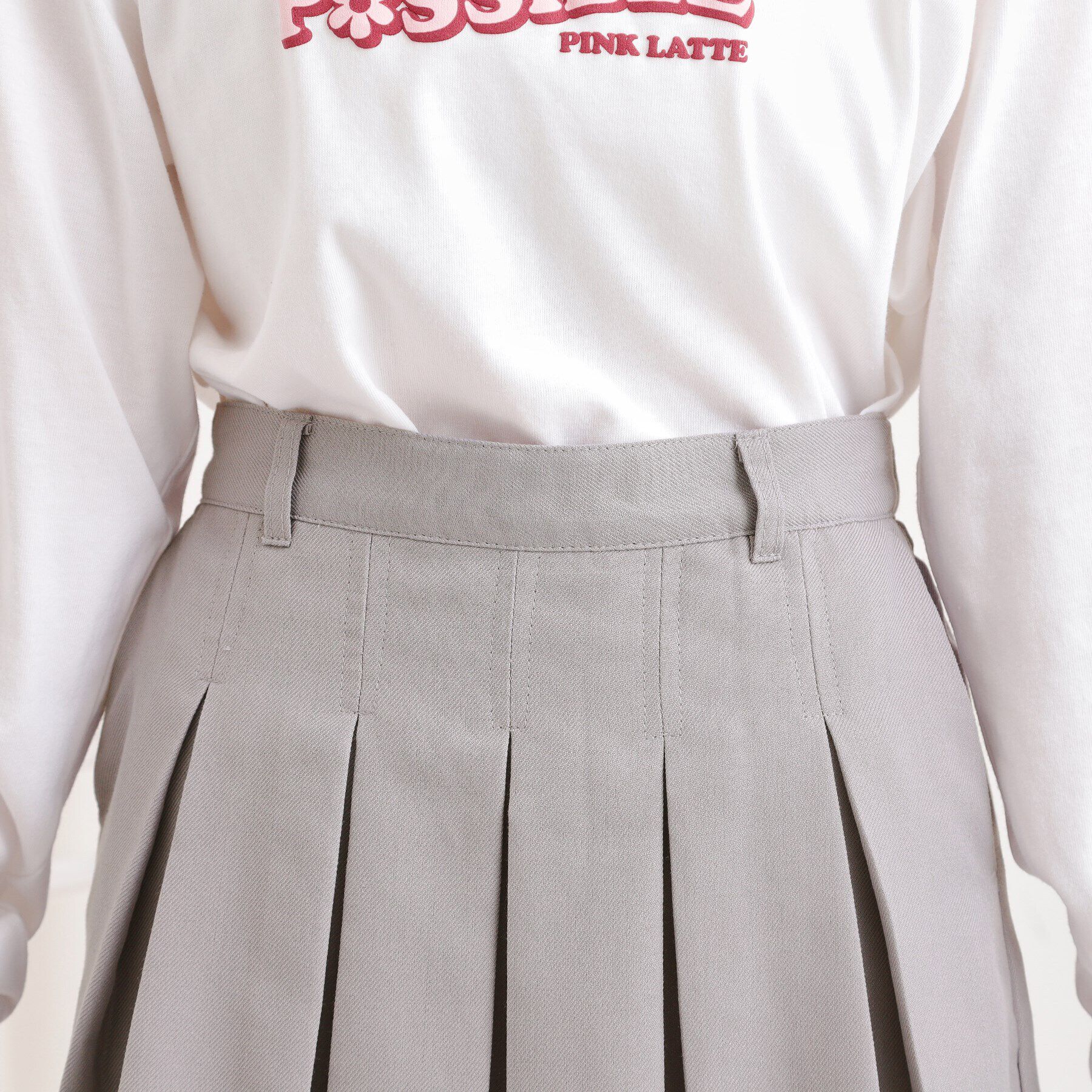 PINK-latte「インパンプリーツ無地スカート」|スカート|