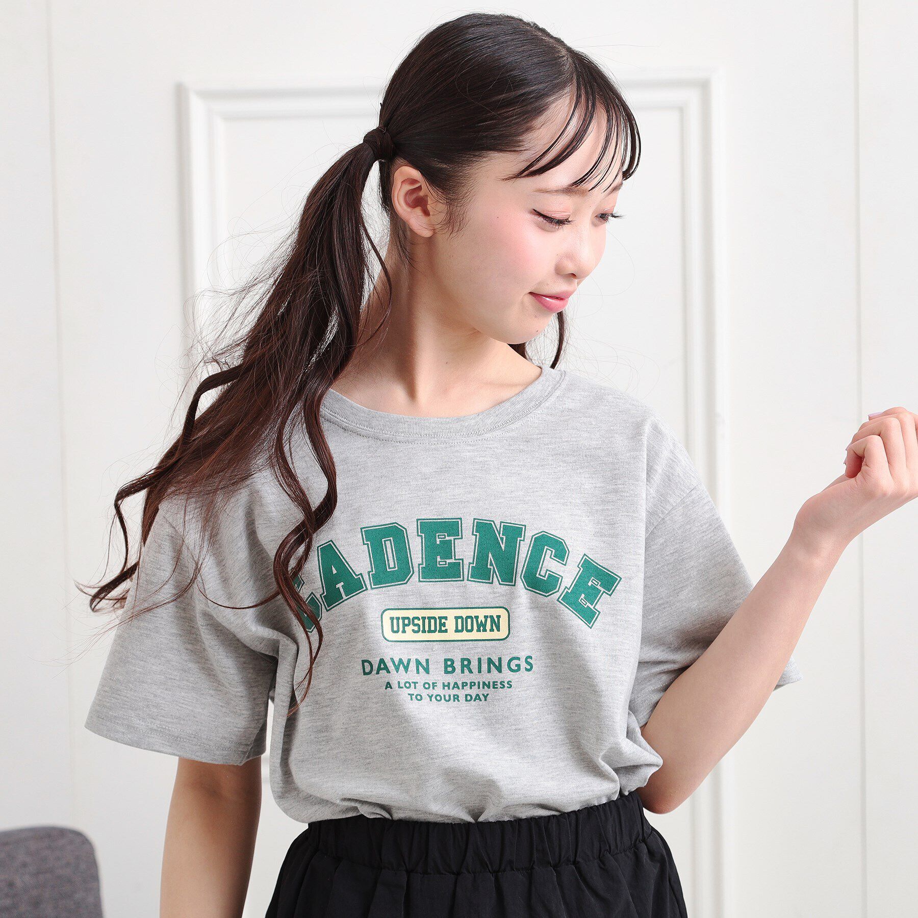 PINK-latte「カレッジプリントTシャツ」|Tシャツ・カットソー|