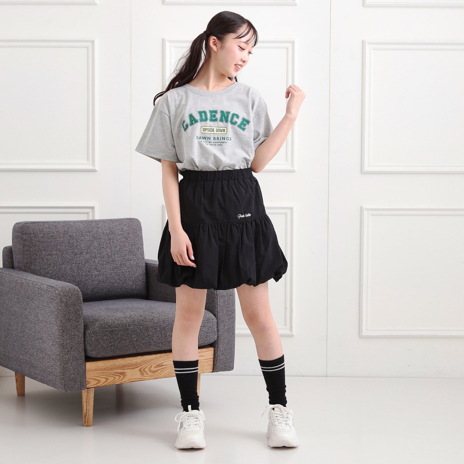 PINK-latte「カレッジプリントTシャツ」|Tシャツ・カットソー|