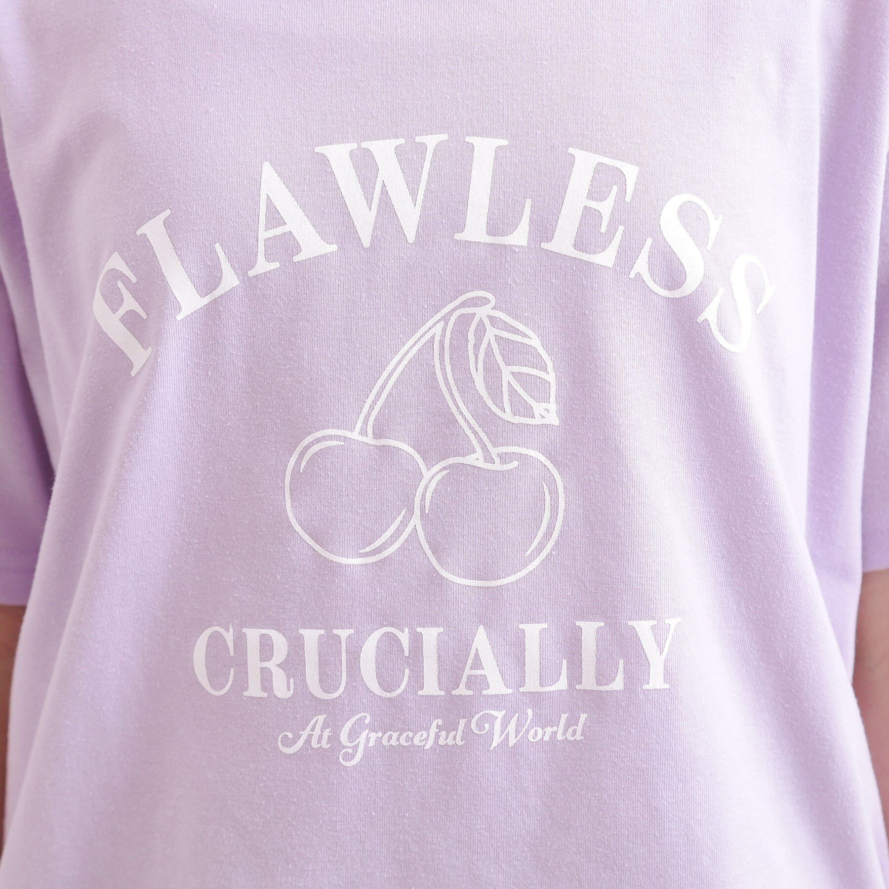 PINK-latte「チェリーモチーフTシャツ」|Tシャツ・カットソー|