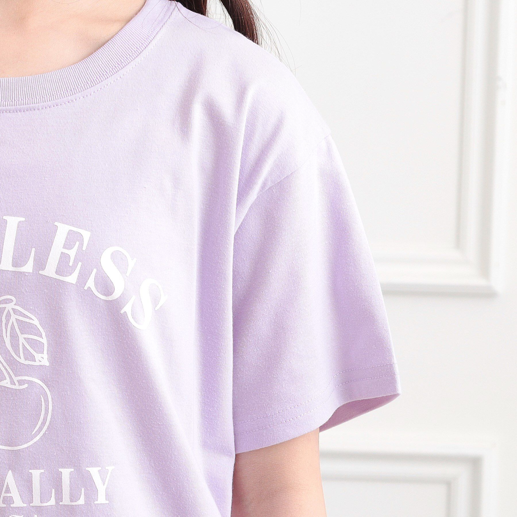 PINK-latte「チェリーモチーフTシャツ」|Tシャツ・カットソー|