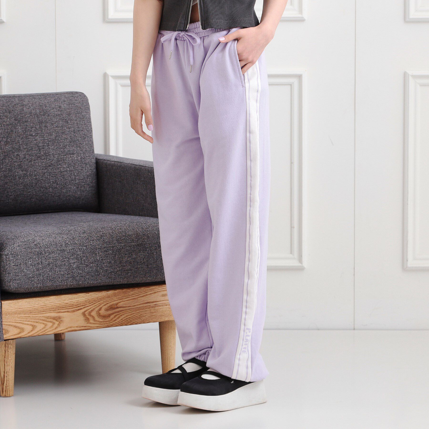 PINK-latte「ミニ裏毛サイド切替パンツ」|その他|