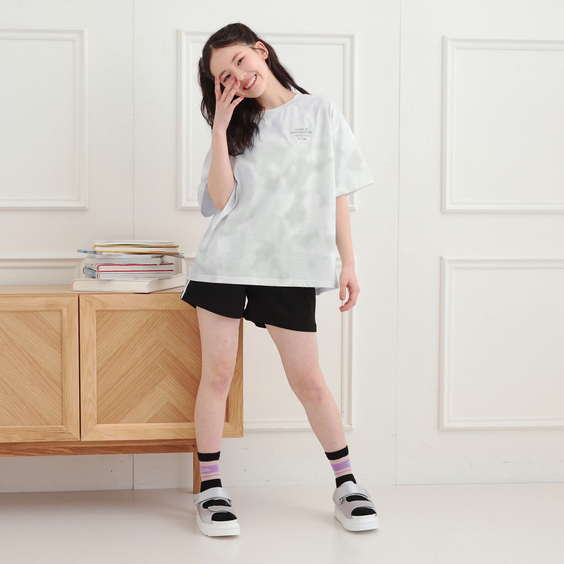 PINK-latte「タイダイ柄ビッグTシャツ」|Tシャツ・カットソー|