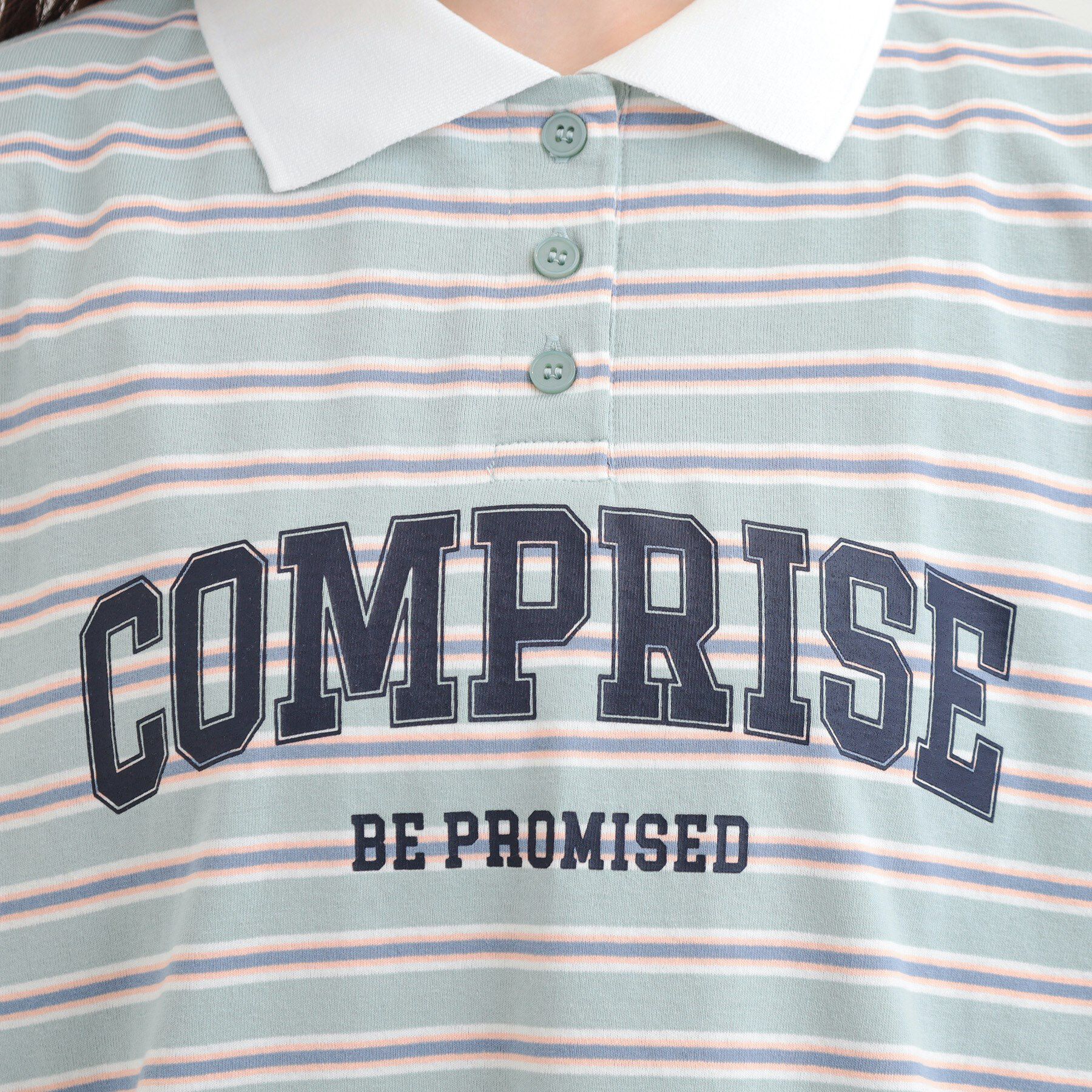 PINK-latte「ラガーシャツTシャツ」|Tシャツ・カットソー|