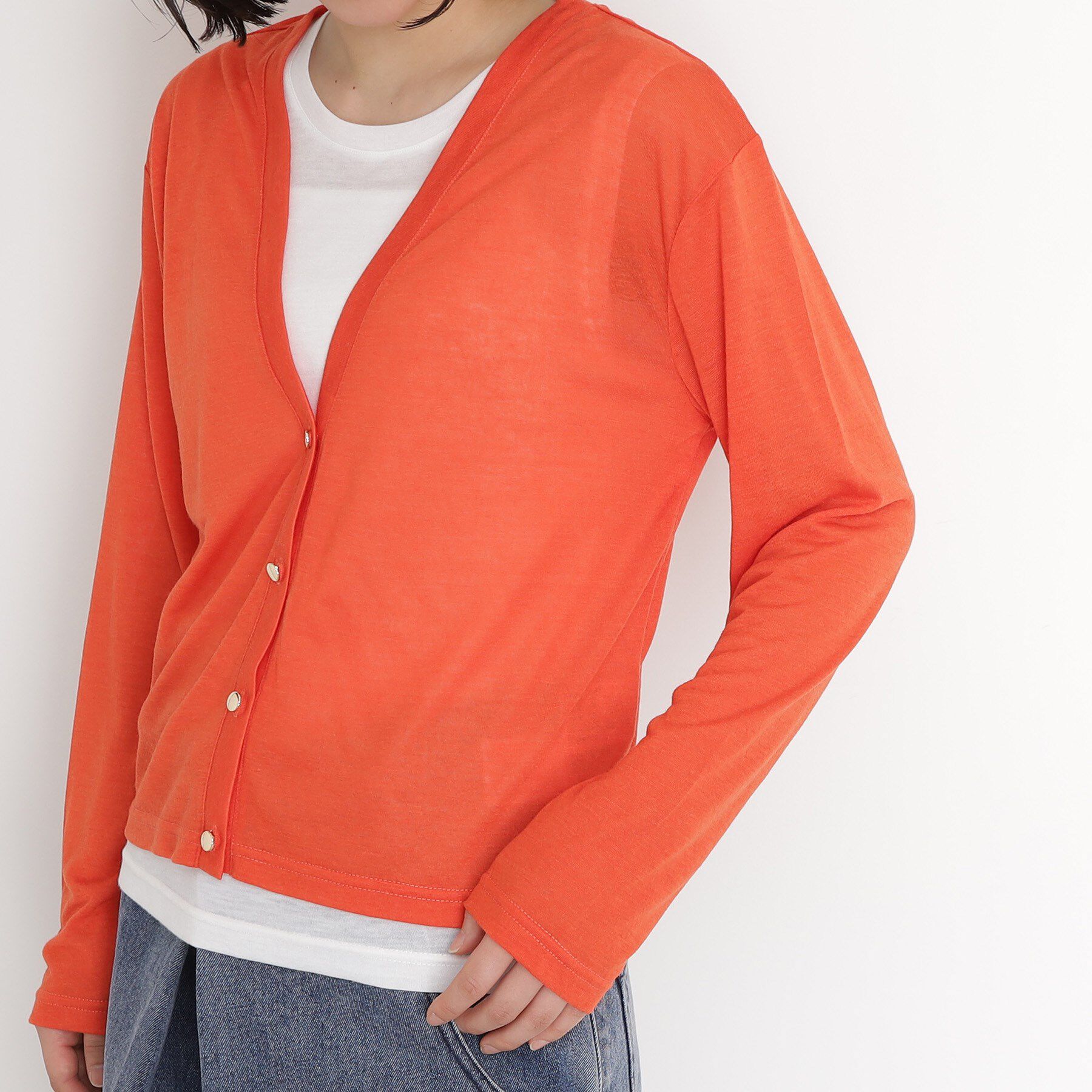 THE SHOP TK「シアーカーデ＆タンクトップ【セットアイテム/洗える】」|カーディガン|