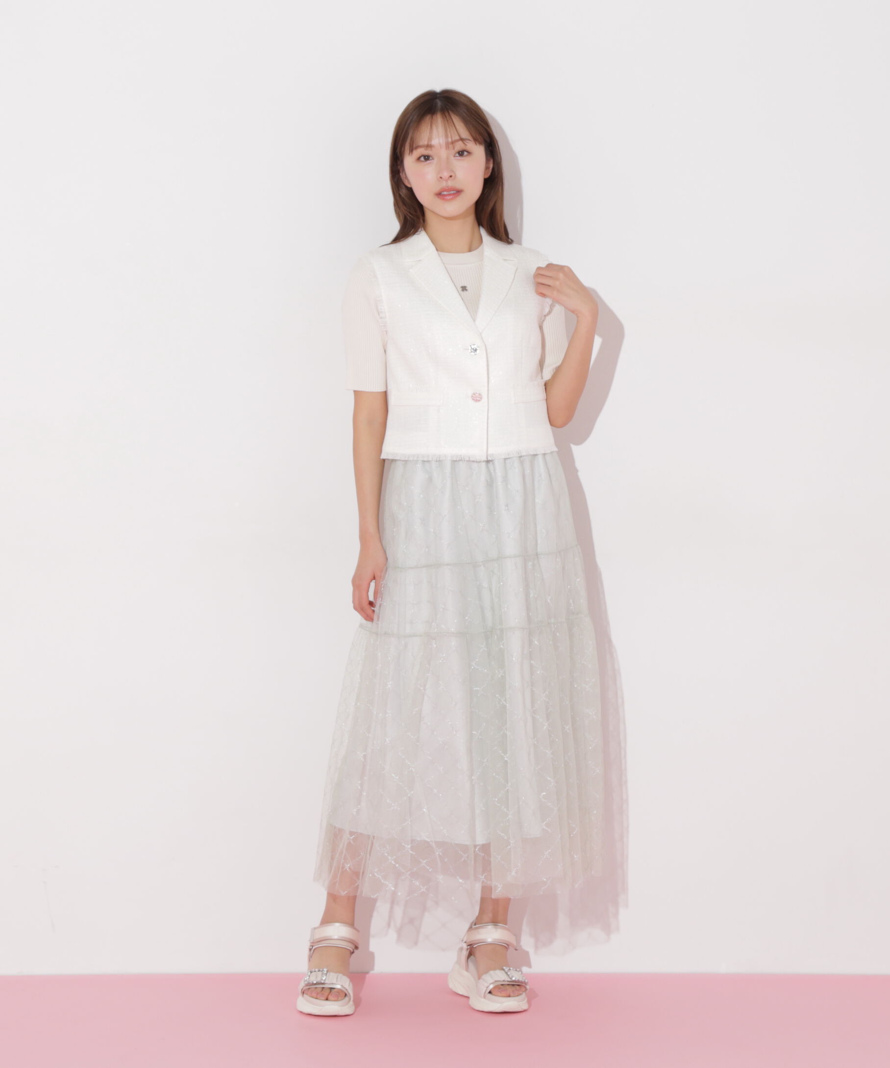  「ショート丈テーラードジレ」|その他|